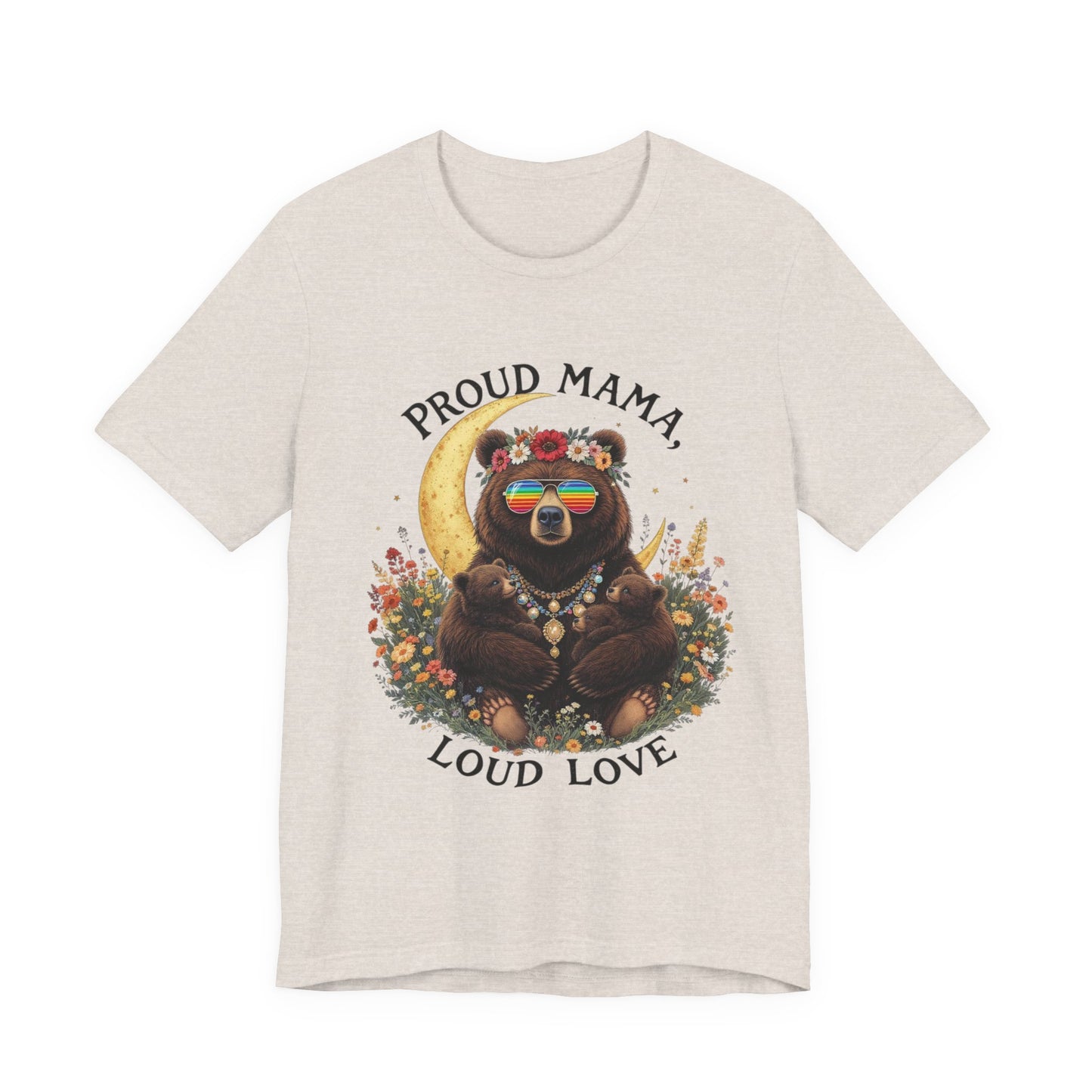 Proud Mama Bear Tee, Bear Lovers T-Shirt, Nature Lover Shirt, Fun Graphic Tee, Gift for Mom, Casual Summer Attire