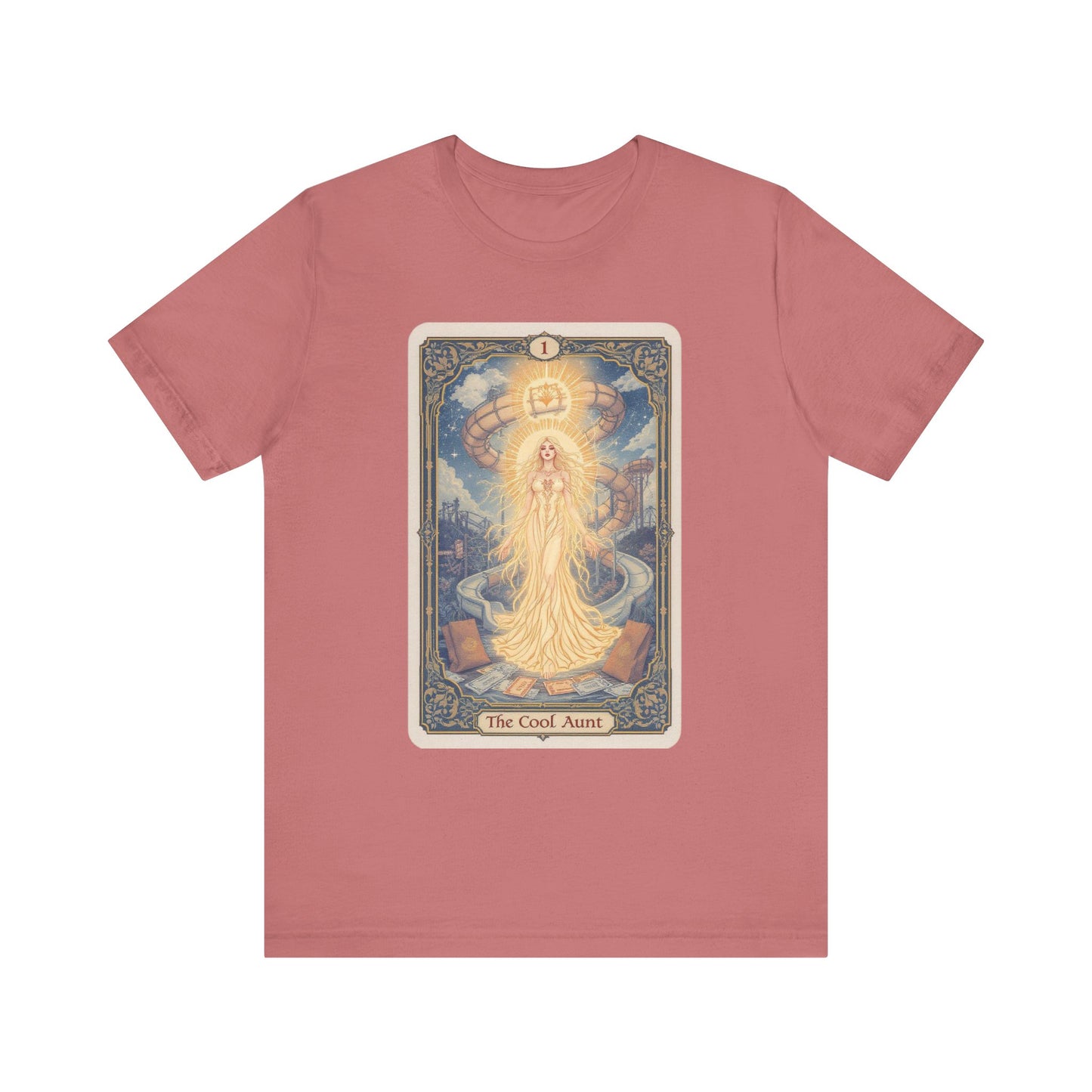 Mystical Tarot Card Tee, Spiritual Shirt, Unisex Graphic Tee, Tarot Lovers Gift, Alternative Fashion Top, Meditation Wear, Cool Aunt