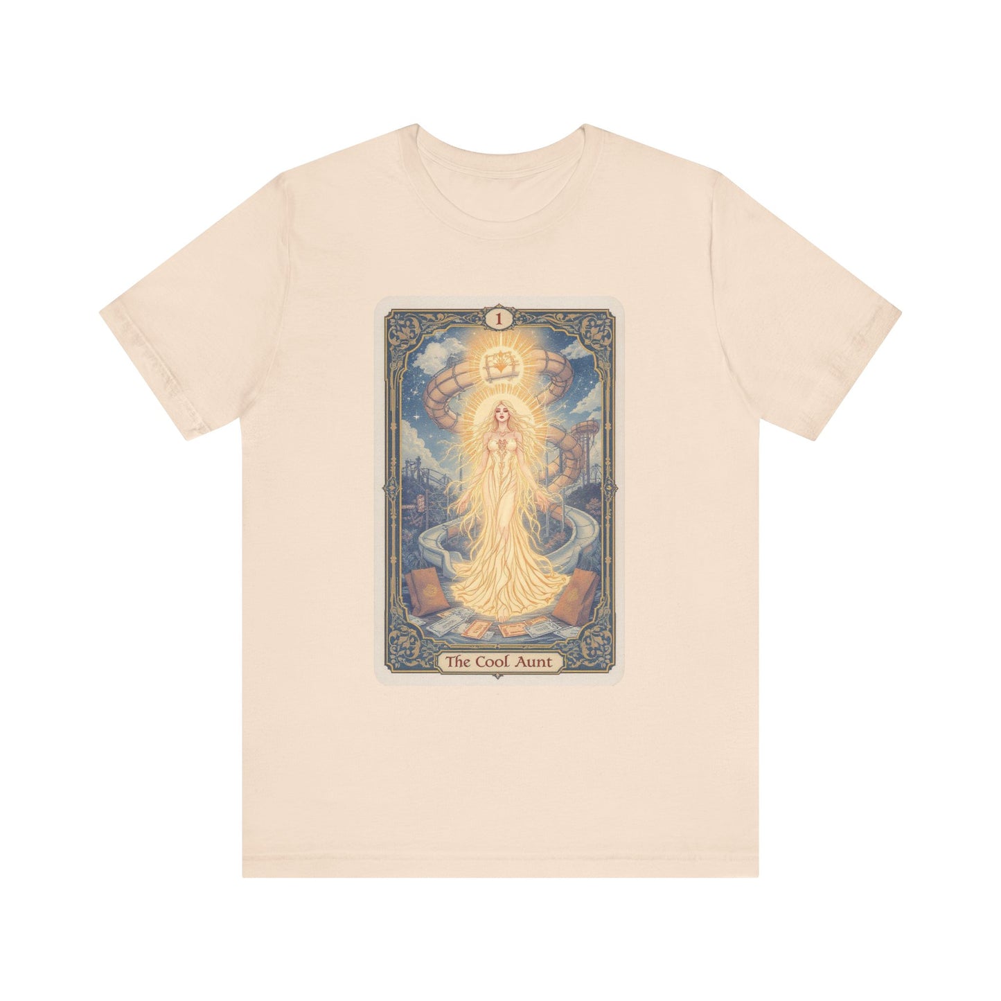 Mystical Tarot Card Tee, Spiritual Shirt, Unisex Graphic Tee, Tarot Lovers Gift, Alternative Fashion Top, Meditation Wear, Cool Aunt