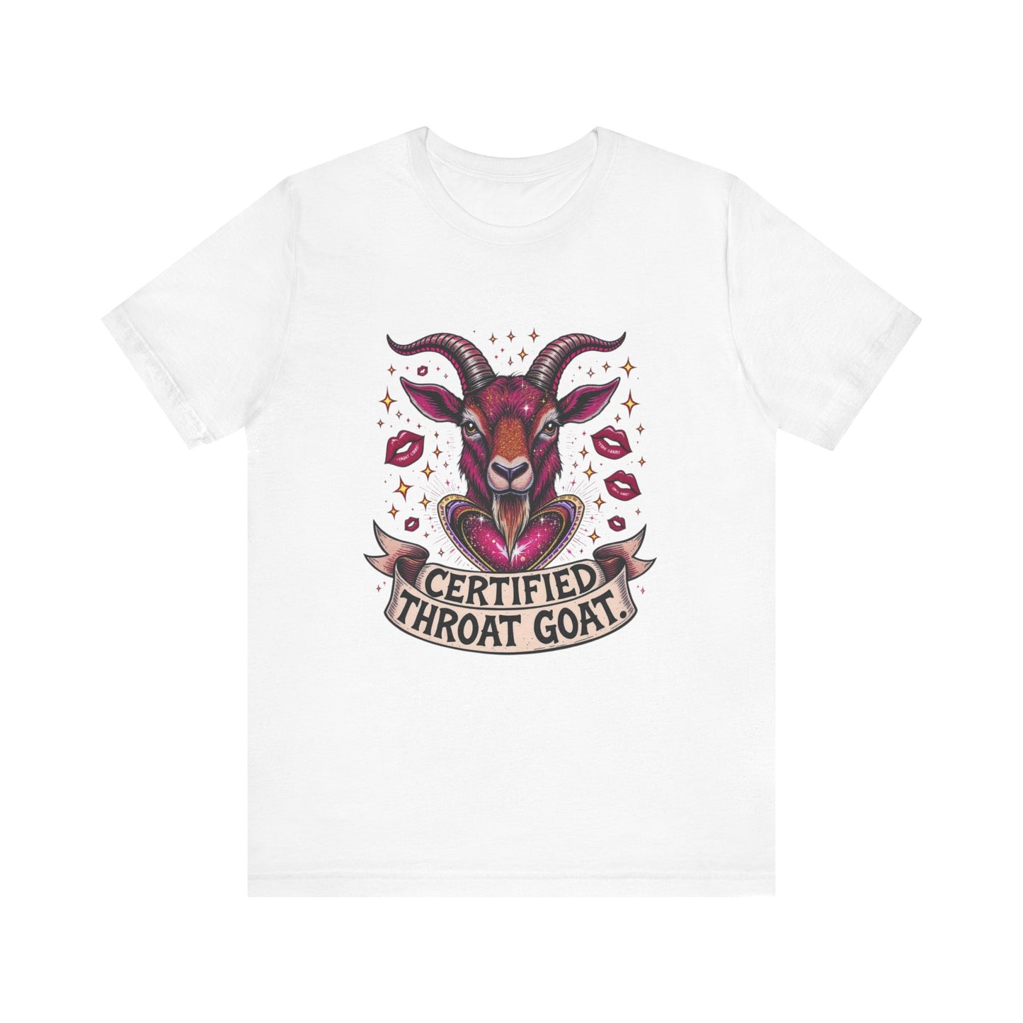 Certified Throat Goat Unisex Tee, Fun Graphic T-Shirt, Casual Wear, Gift for Friends, Statement Top, Unique Apparel
