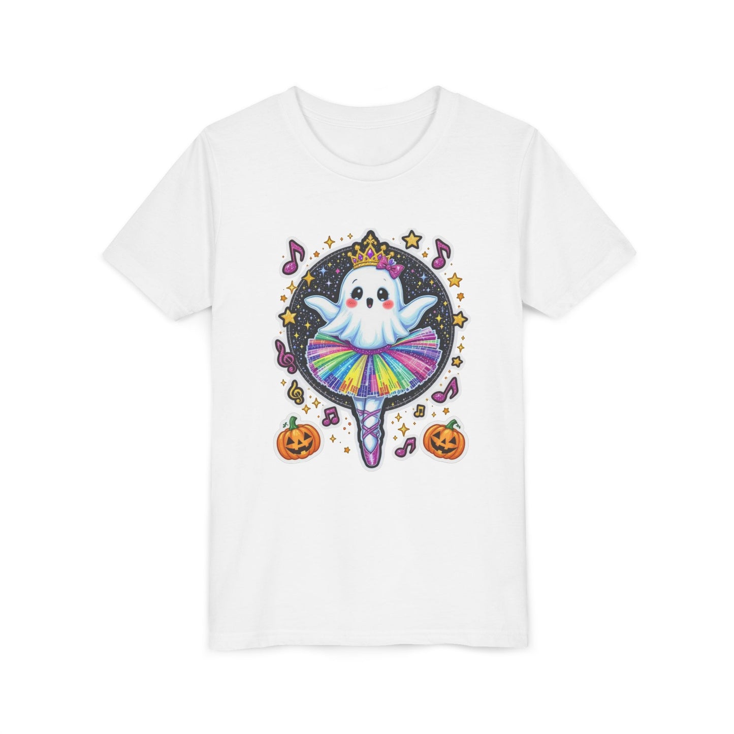 Ghost Ballerina Youth Tee, Cute Halloween Kids Shirt, Spooky Dancing Girl T-Shirt, Scary Toddler Top, Children's Clothing, Haunted Ballet