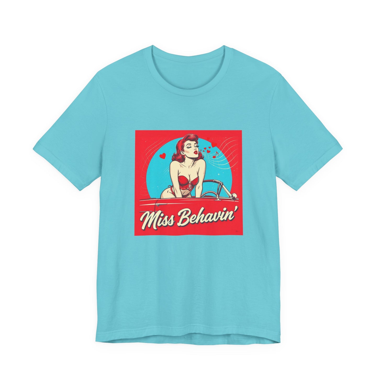 Retro Miss Behavin' Unisex Tee, Vintage Style T-Shirt, Cool Graphic Tee, Fun Gift for Her, Casual Wear