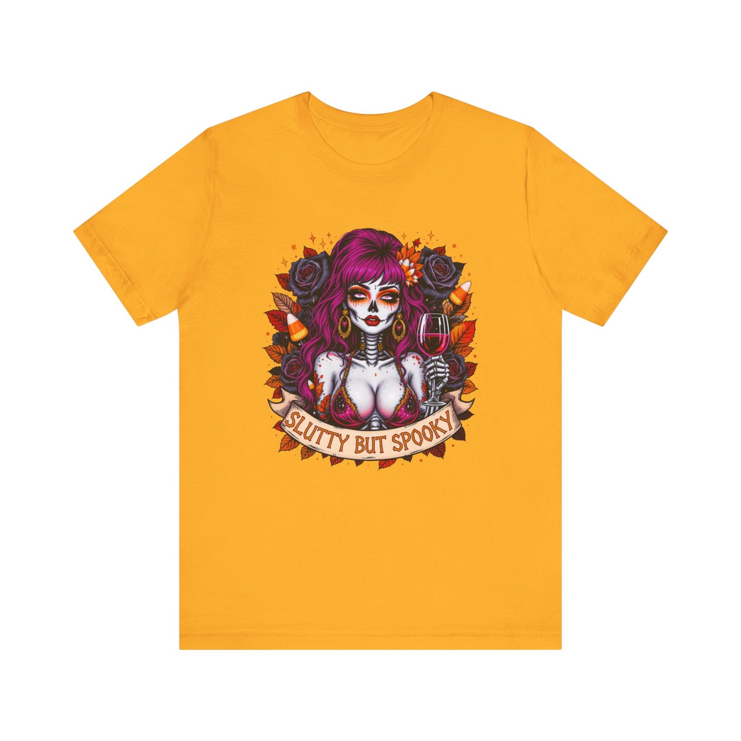 Halloween Graphic Tee, Spooky Shirt, Slutty But Spooky T-Shirt, Unisex Halloween Apparel, Gothic Style Shirt, Alternative Fashion