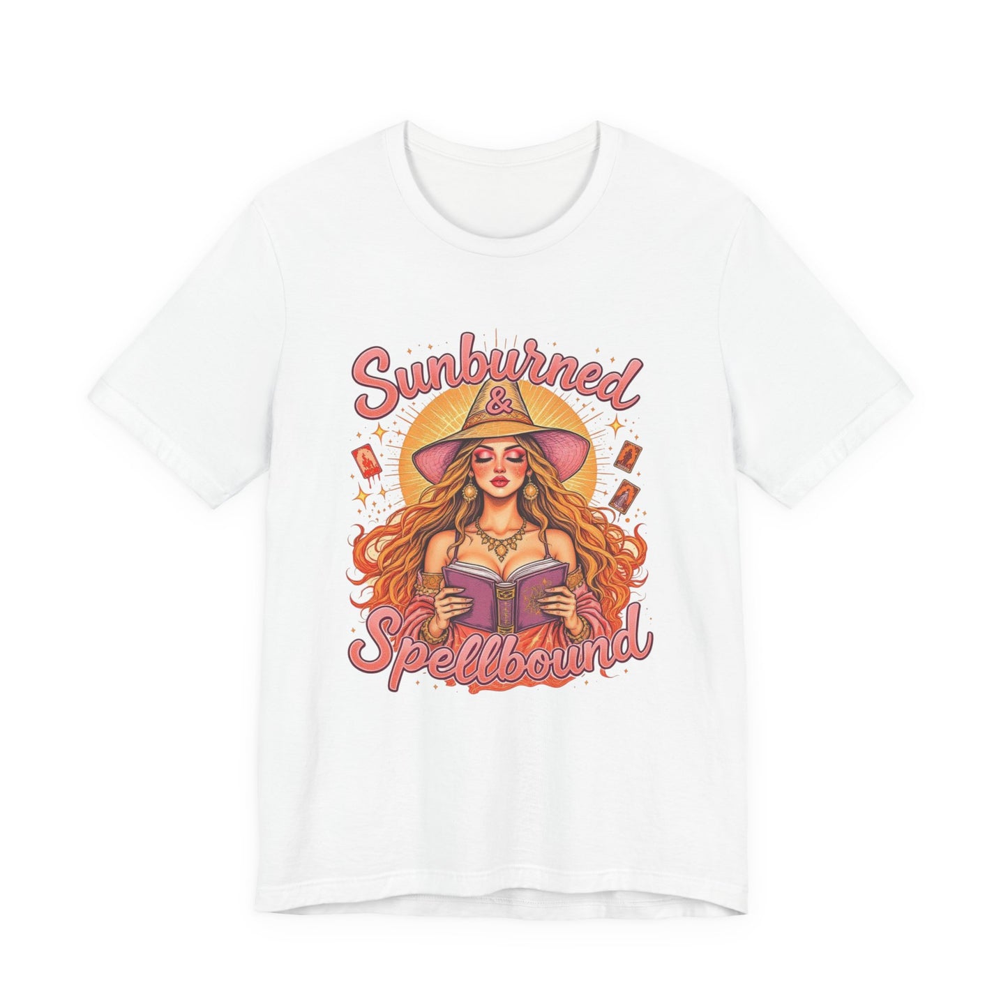 Sunburned Spellbound Tee, Summer Vibes T-Shirt, Beach Lover Gift, Casual Wear, Feminine Graphic Tee, Fun Gift Idea
