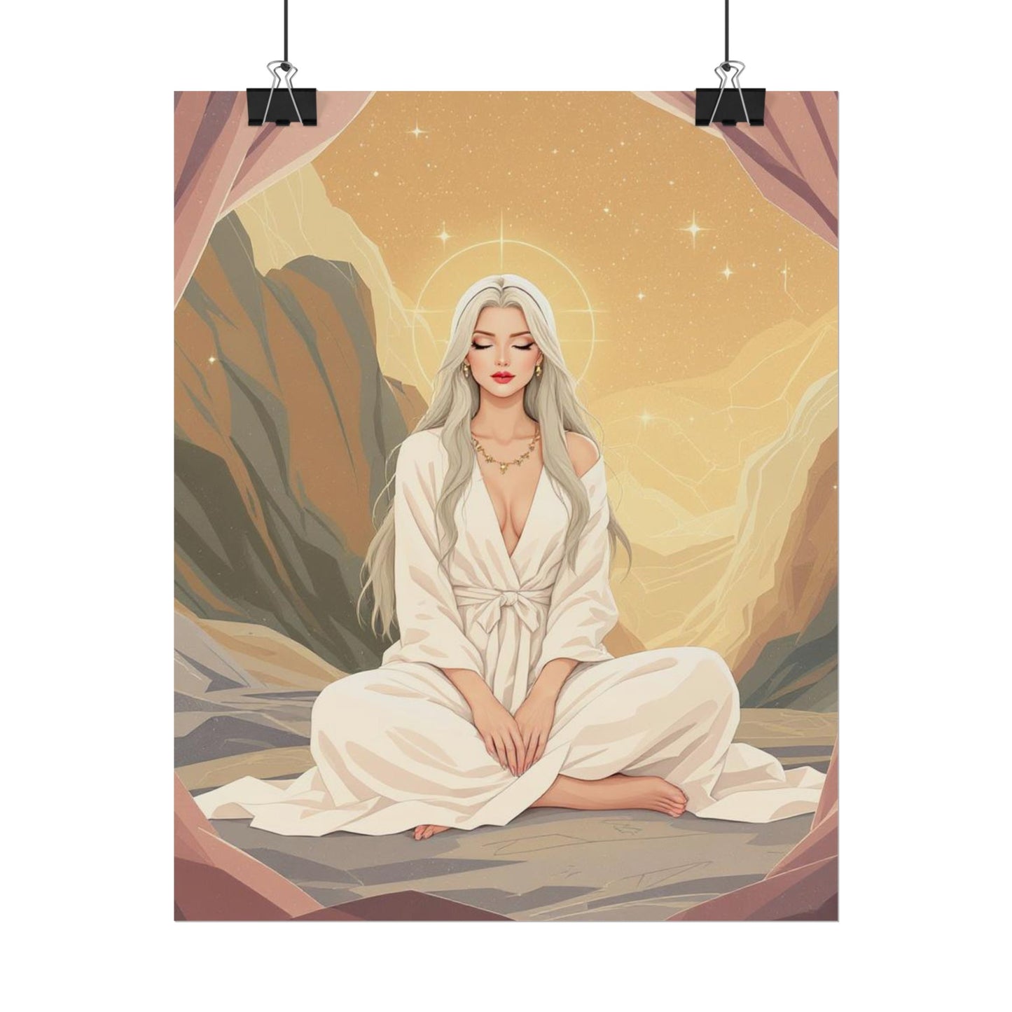 Spiritual Art Print, Meditation Poster, Wall Decor, Boho Home Decor, Zen Art, Gift for Her