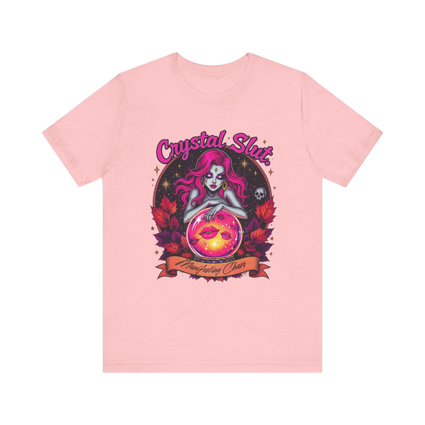 Crystal Slut Graphic Tee, Fun Halloween Shirt, Spooky Season Apparel, Gift for Witch Lovers, Unisex Halloween T-Shirt