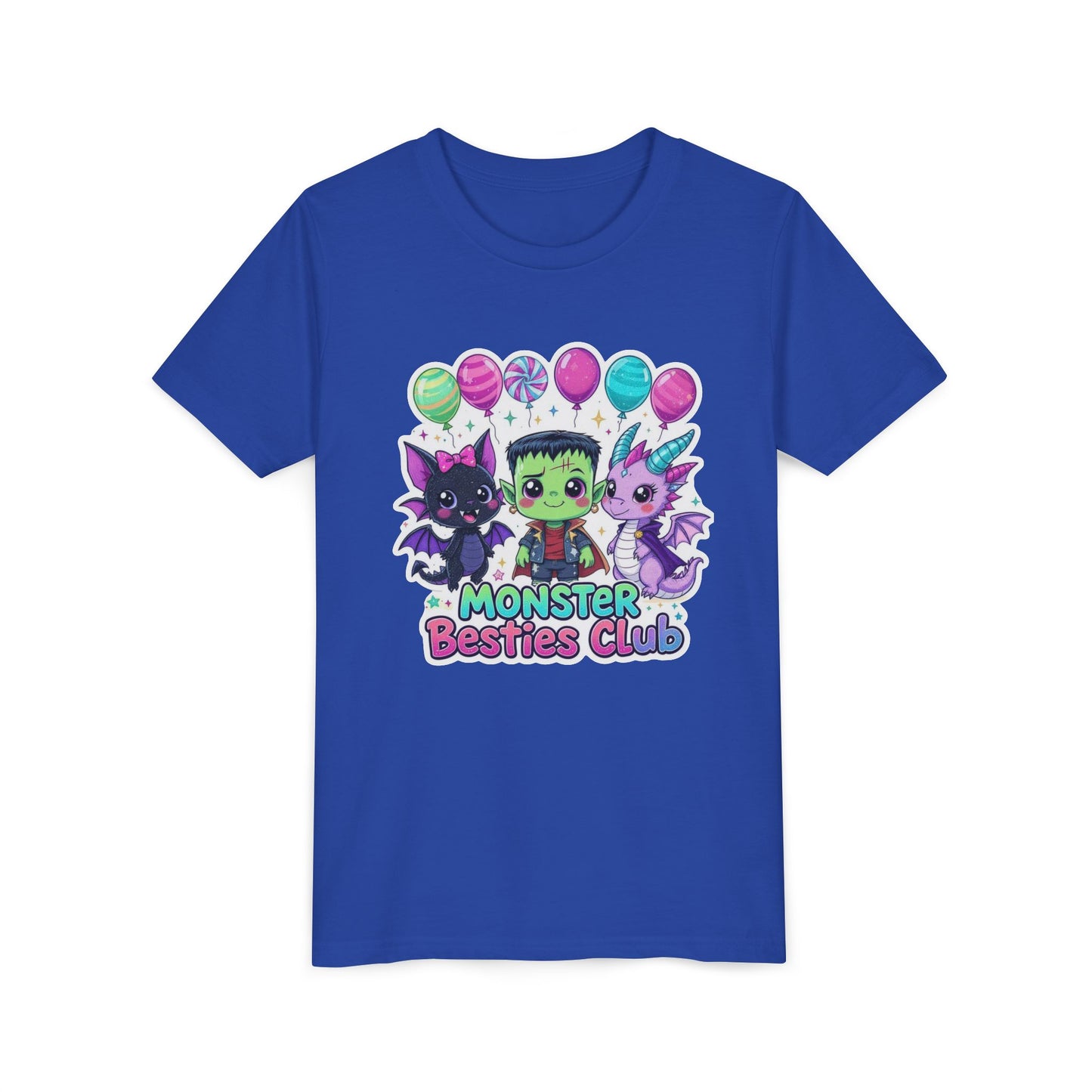 Monster Besties Club Halloween Tee, Kids Shirt, Children's Costume, Spooky Friends Graphic Top, Scary Creatures T-Shirt
