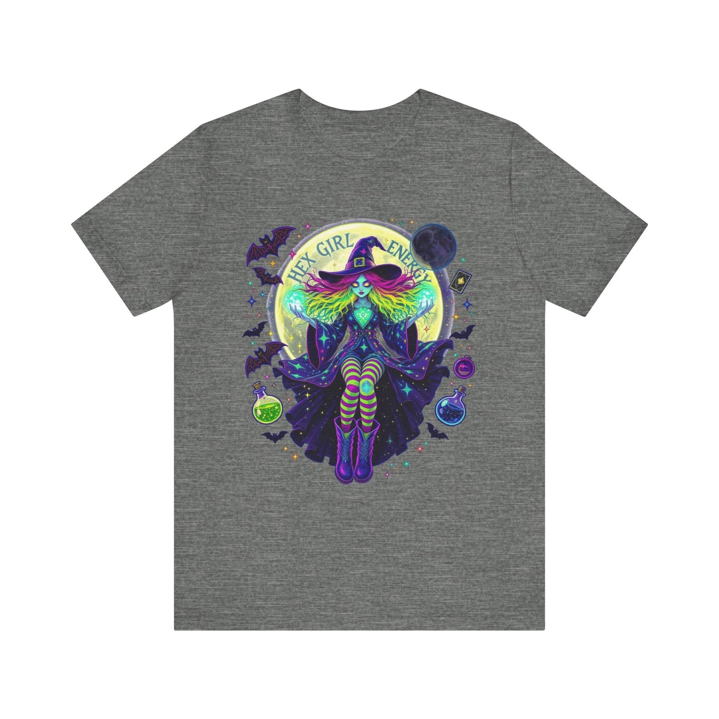 Witchy Vibes Unisex Tee, Halloween Shirt, Spooky Fashion, Gift for Witches, Mysterious Graphic Tee