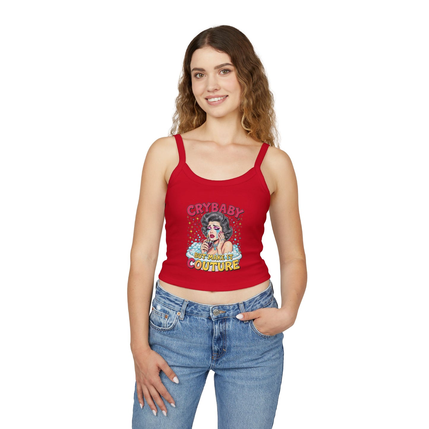 Couture Crybaby Tank Top, Women's Sleeveless Tee, Edgy Grunge Cami, Trendy Fashion Shirt, Cool Streetwear Vest