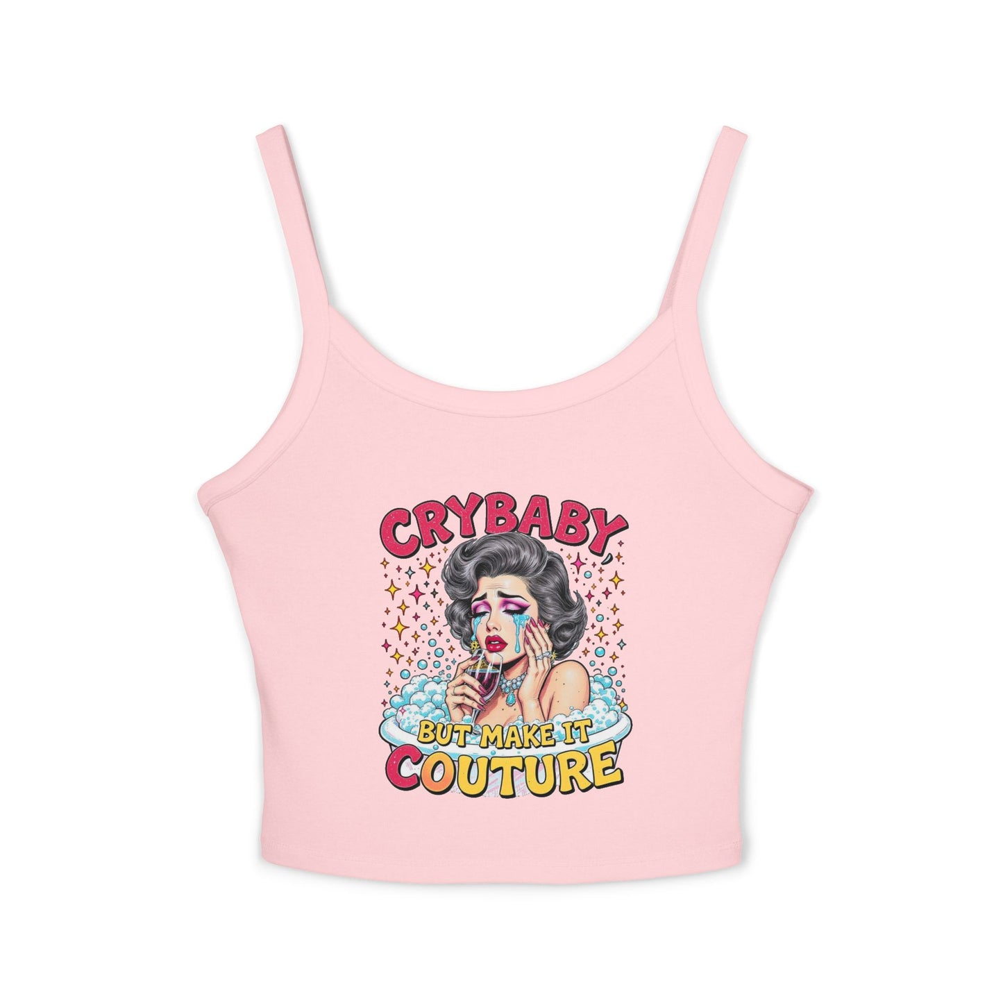 Couture Crybaby Tank Top, Women's Sleeveless Tee, Edgy Grunge Cami, Trendy Fashion Shirt, Cool Streetwear Vest