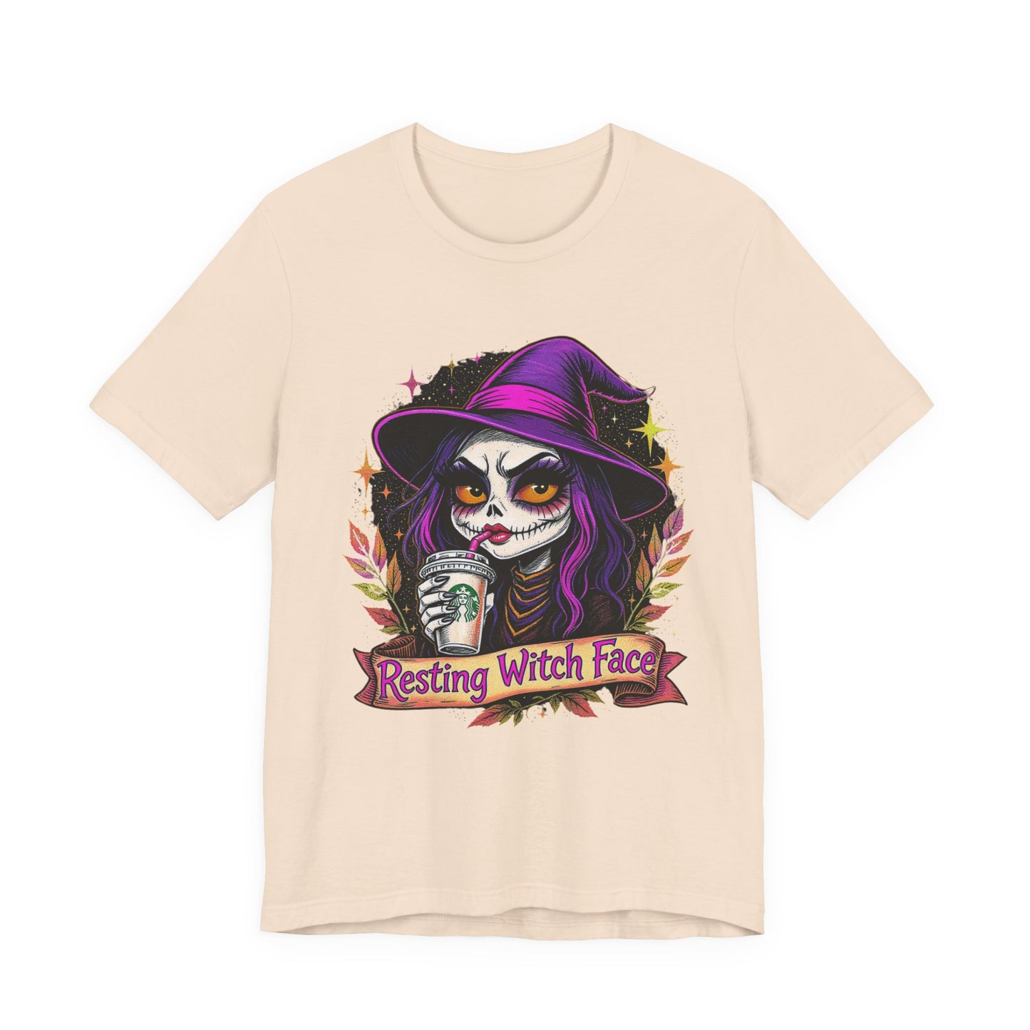 Resting Witch Face Unisex Jersey Tee | Cute Halloween Shirt, Spooky Graphic Tee, Witchy Apparel, Gift for Her, Fall Fashion