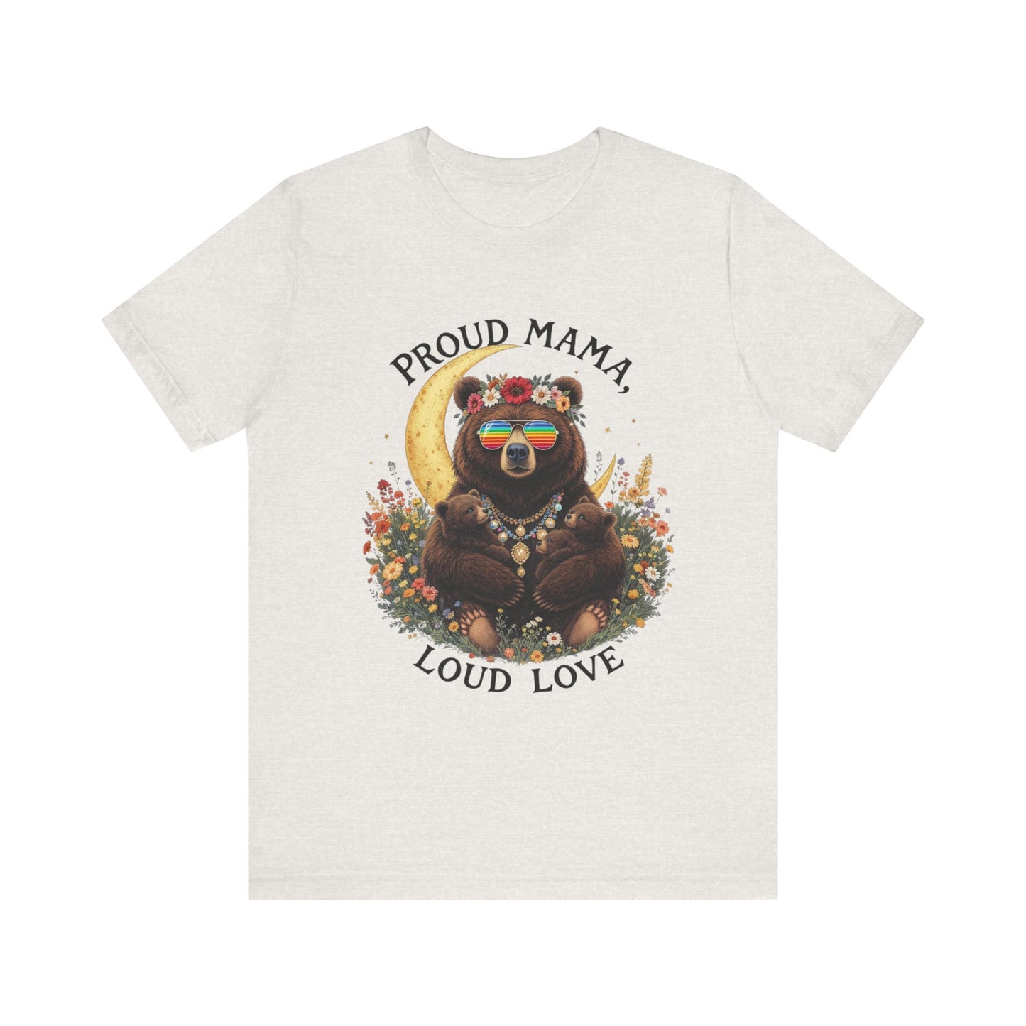 Proud Mama Bear Tee, Bear Lovers T-Shirt, Nature Lover Shirt, Fun Graphic Tee, Gift for Mom, Casual Summer Attire