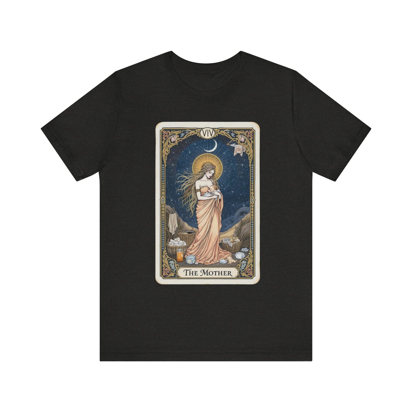 Motherly Love Tee, Comfortable Unisex T-Shirt, Tarot Card Design, Gift for Moms, Birthday Present, Bohemian Style, Casual Wear