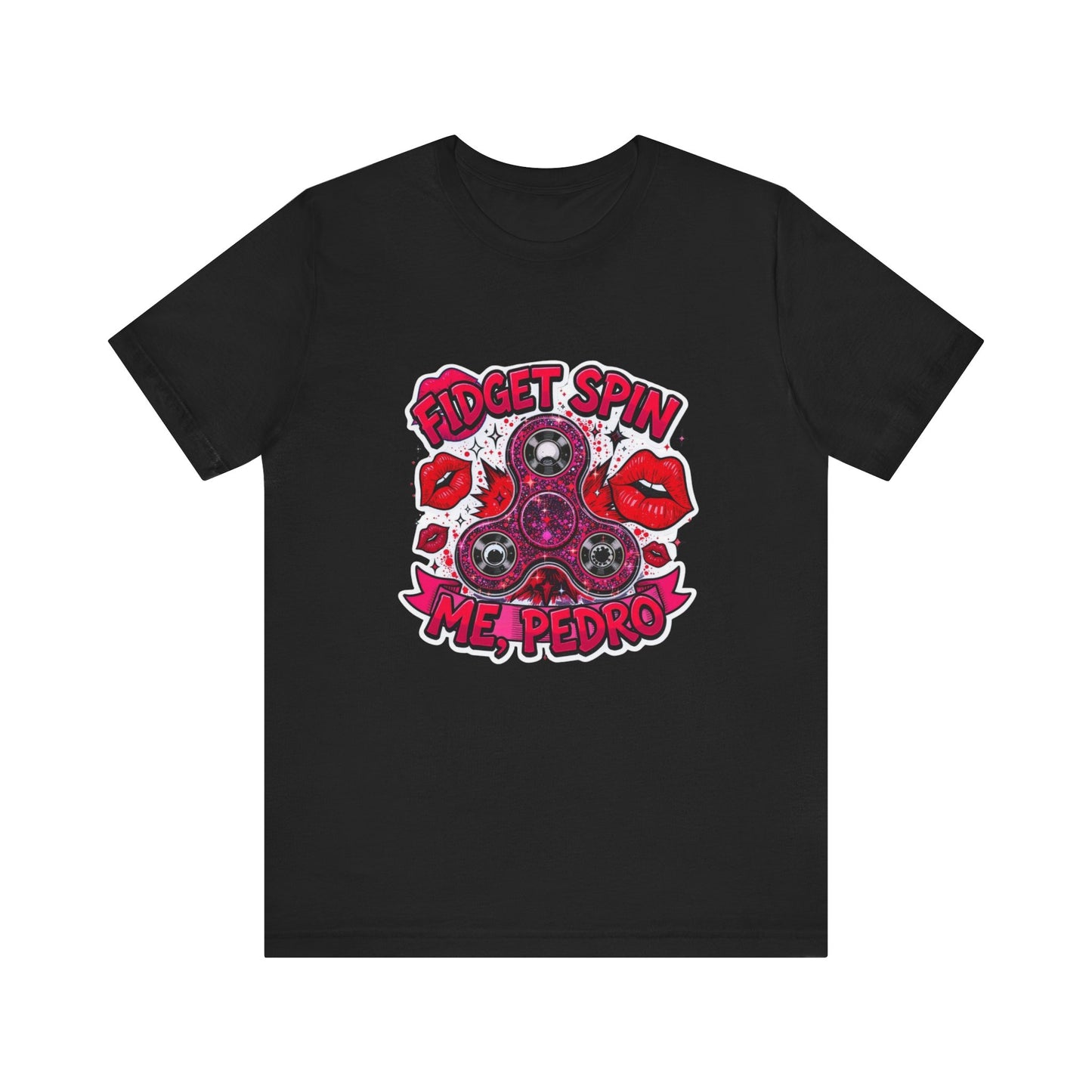 Fidget Spinner Tee, Fun Graphic T-Shirt for Gamers, Unique Gift for Kids, Fidget Spinner Enthusiasts, Playful Casual Wear