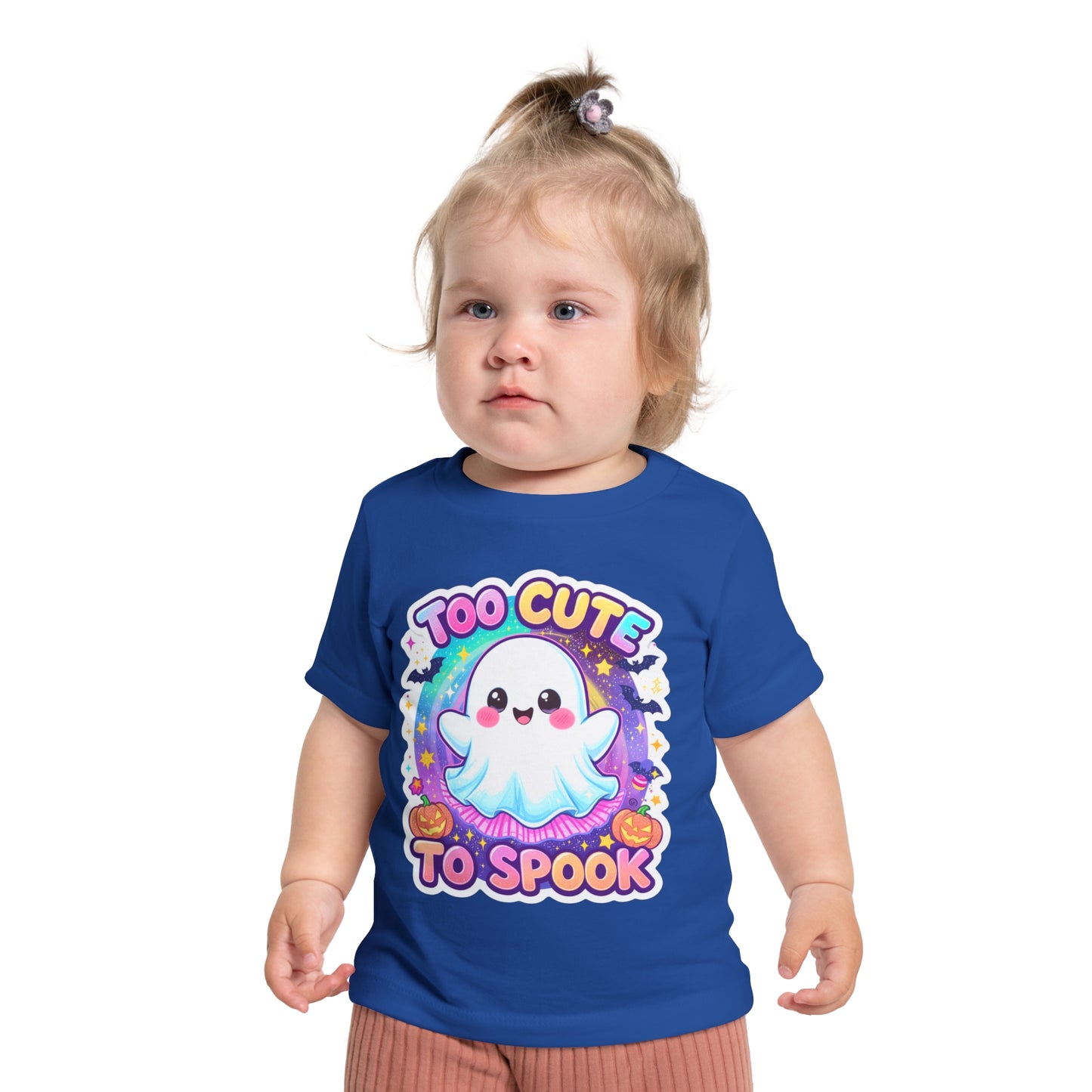 Too Cute to Spook Baby T-Shirt, Halloween Baby Shirt, Ghost Design Top, Toddler Costume Tee, Cute Kids Halloween Apparel