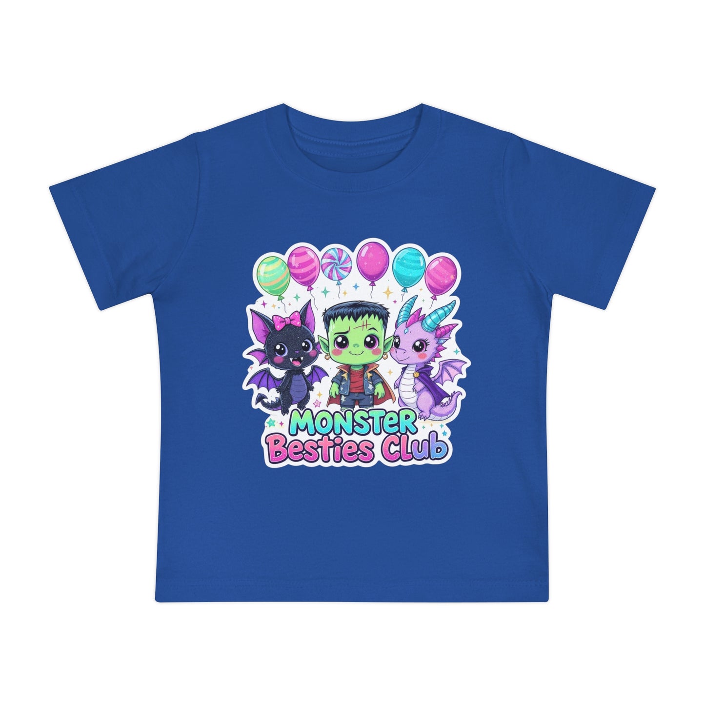 Adorable Monster Besties Club Baby T-Shirt, Cute Kids Tee, Birthday Gift, Halloween Outfit, Playful Apparel