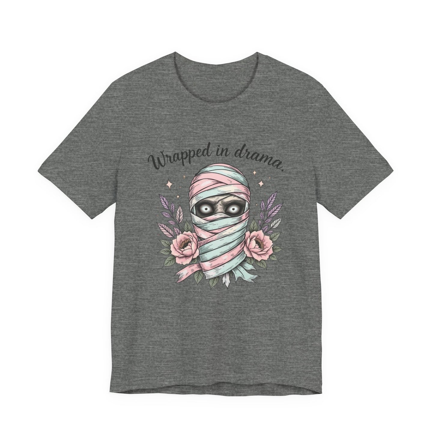 Mummy Tee for Drama Lovers, Graphic T-Shirt for Halloween, Cute Gift for Friends, Cozy Casual Wear, Fun Statement Top