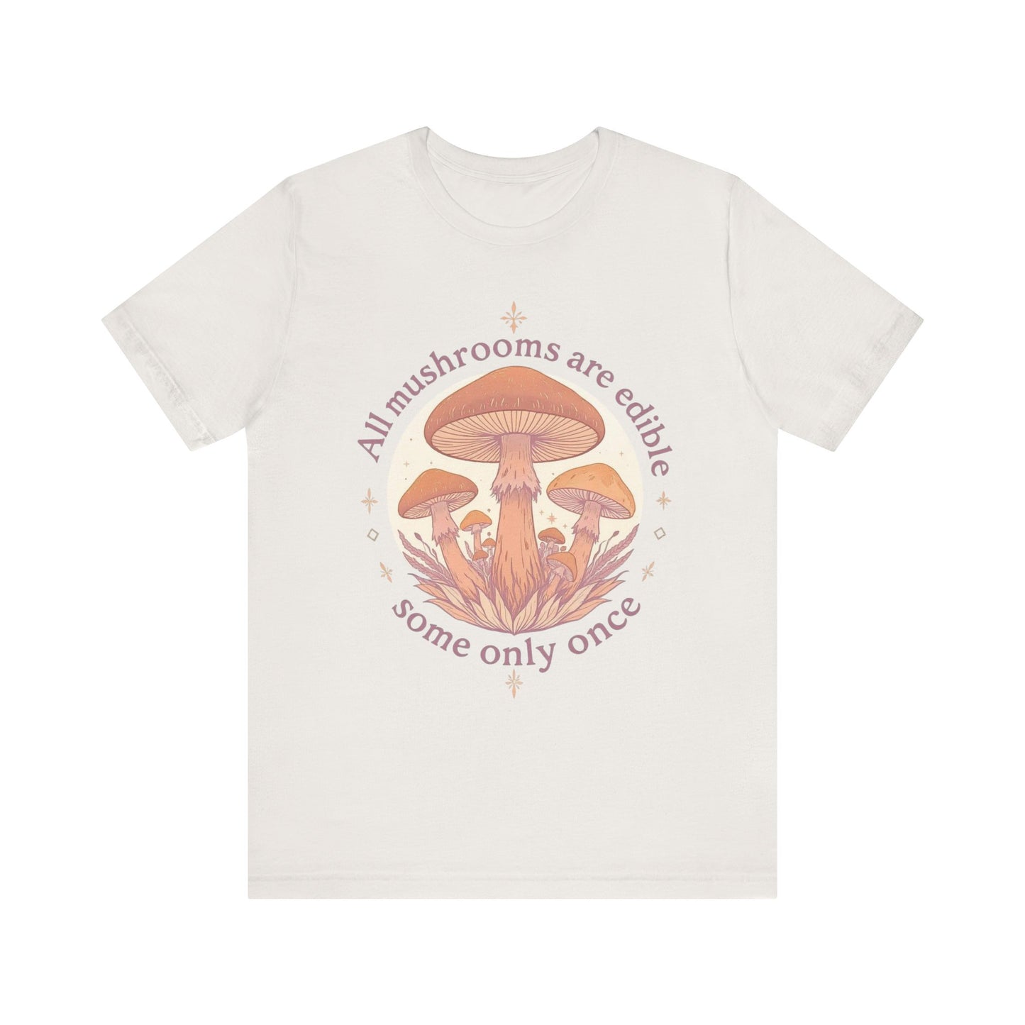 Mushroom Themed Unisex Tee - Edible Mushrooms Design, Casual Wear, Nature Lover Gift, Festival Outfit, Eco-Friendly Fashion