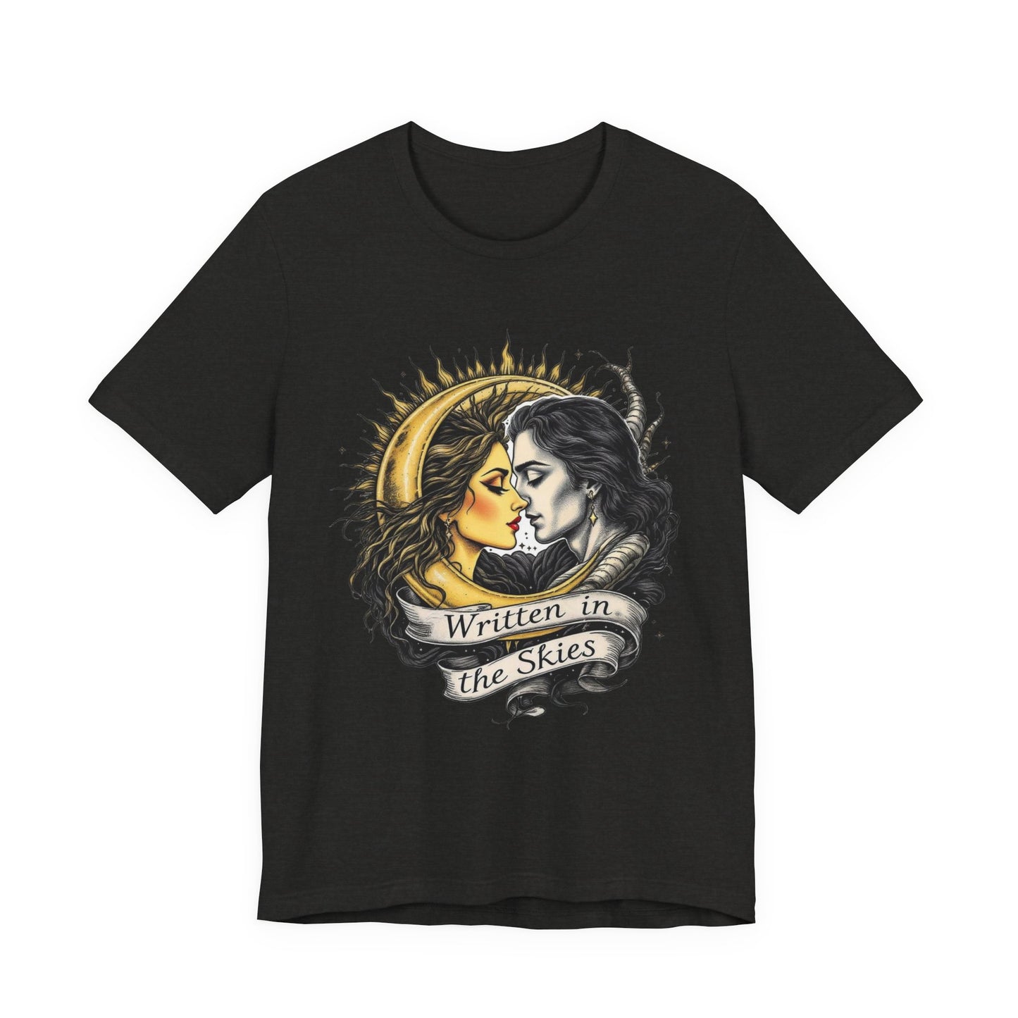 Celestial Love Unisex Tee | Written in the Skies T-Shirt, Astrology Shirt, Romantic Gift, Couple Matching Tee, Unique Graphic Tee
