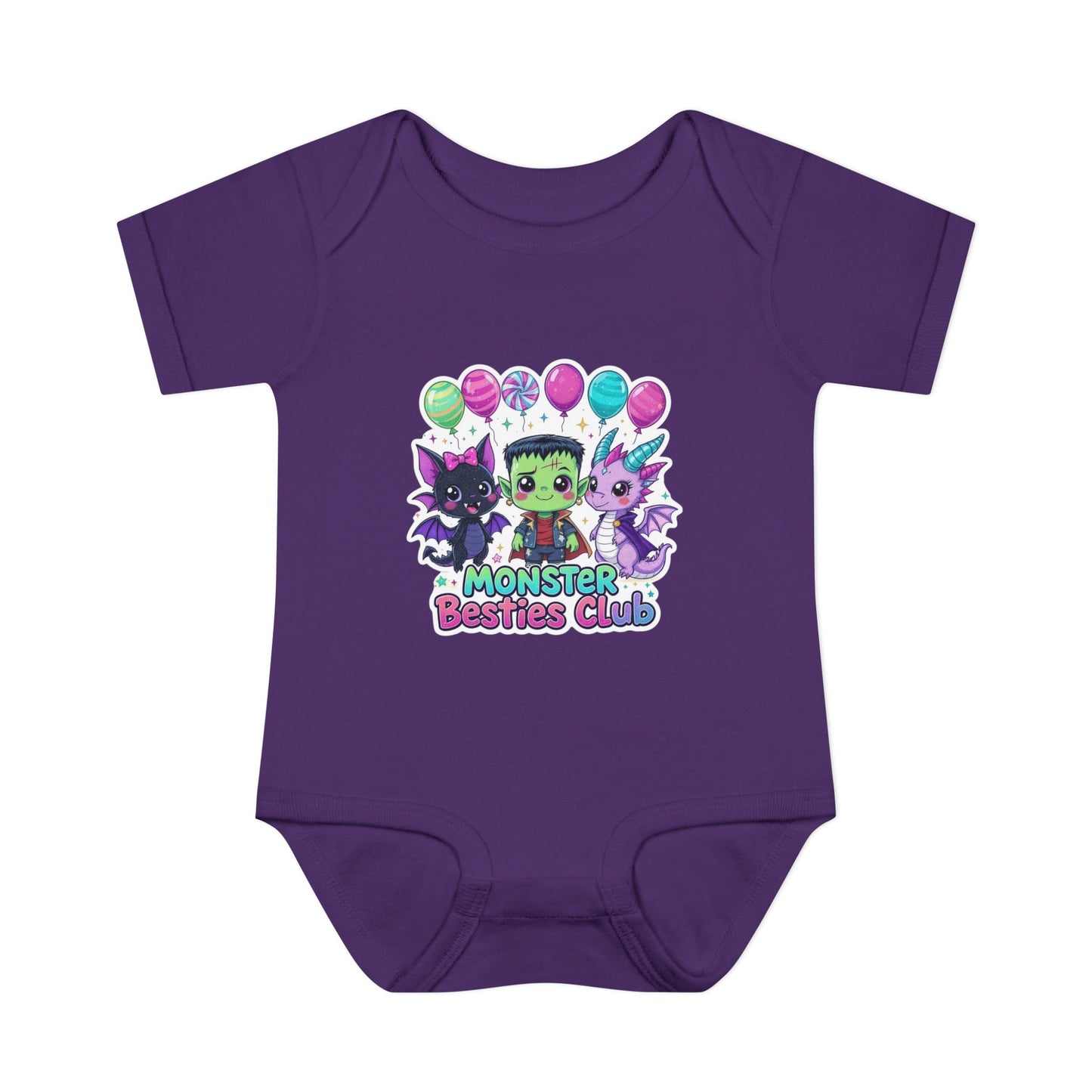 Adorable Monster Themed Baby Bodysuit