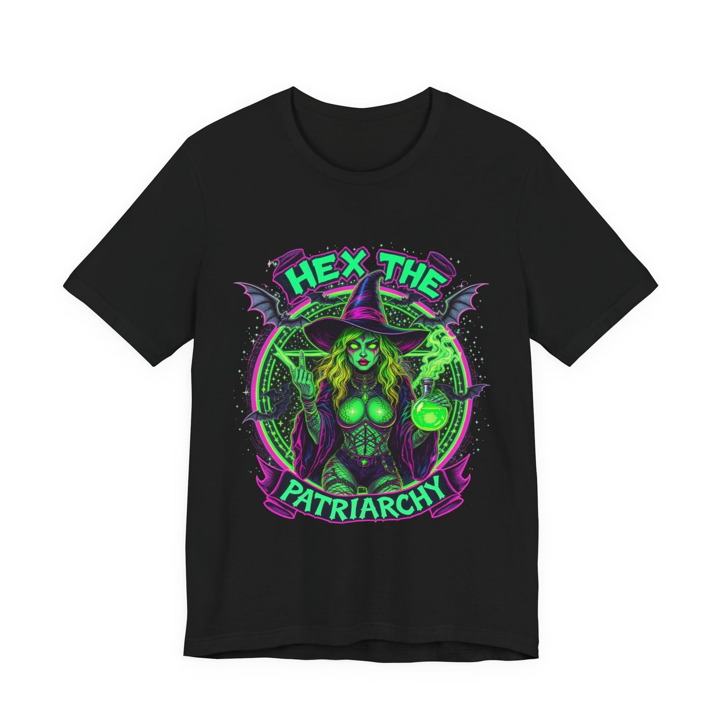 Hex the Patriarchy T-Shirt, Witchcraft Graphic Tee, Feminist Shirt, Spooky Apparel, Gift for Witches