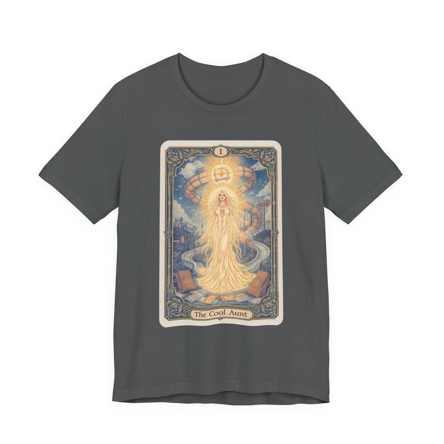 Mystical Tarot Card Tee, Spiritual Shirt, Unisex Graphic Tee, Tarot Lovers Gift, Alternative Fashion Top, Meditation Wear, Cool Aunt
