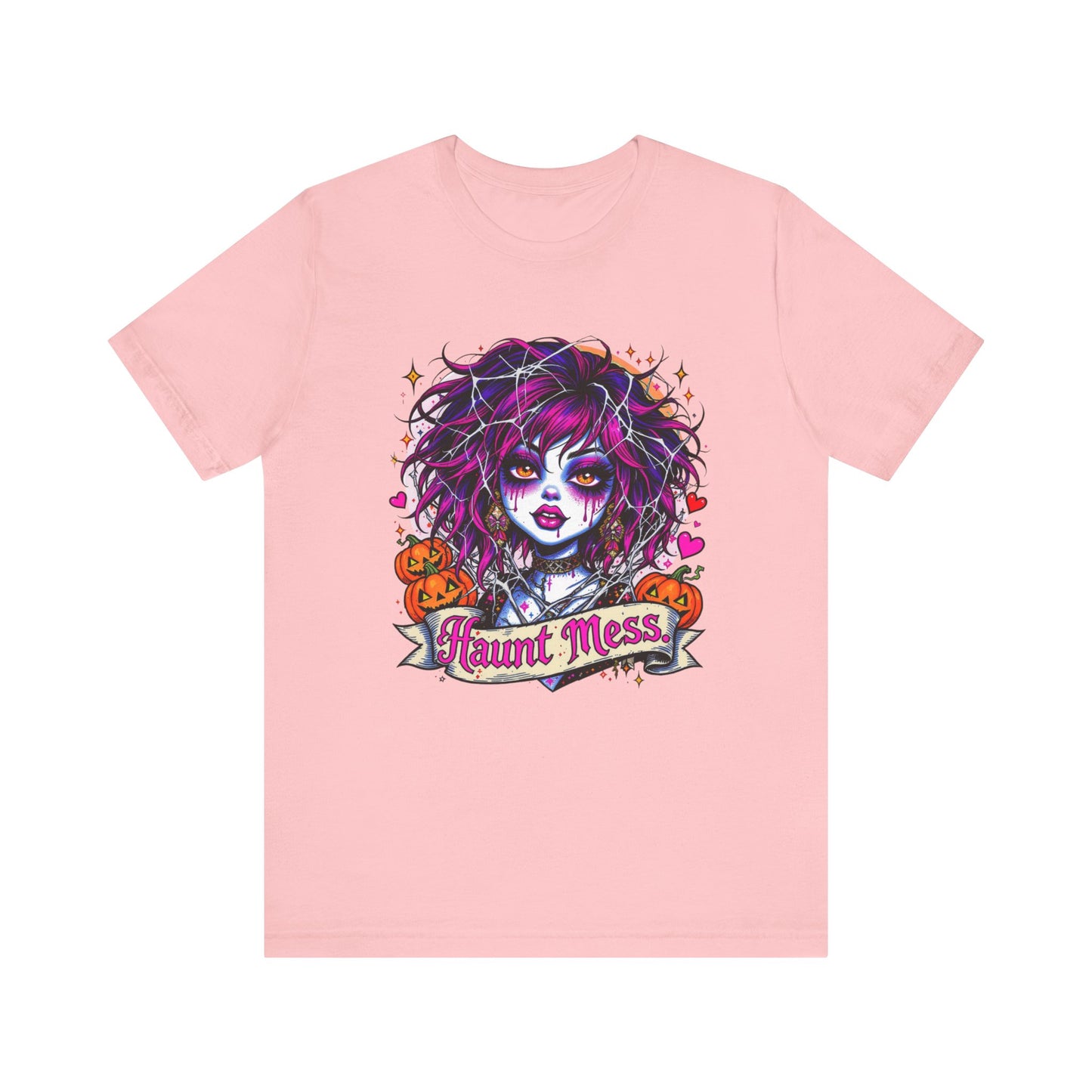 Haunt Mess Tee - Spooky Graphic T-Shirt for Halloween, Unisex Shirt, Cute Horror Apparel, Perfect Gifts for Spooky Season, Fun Casual Wear