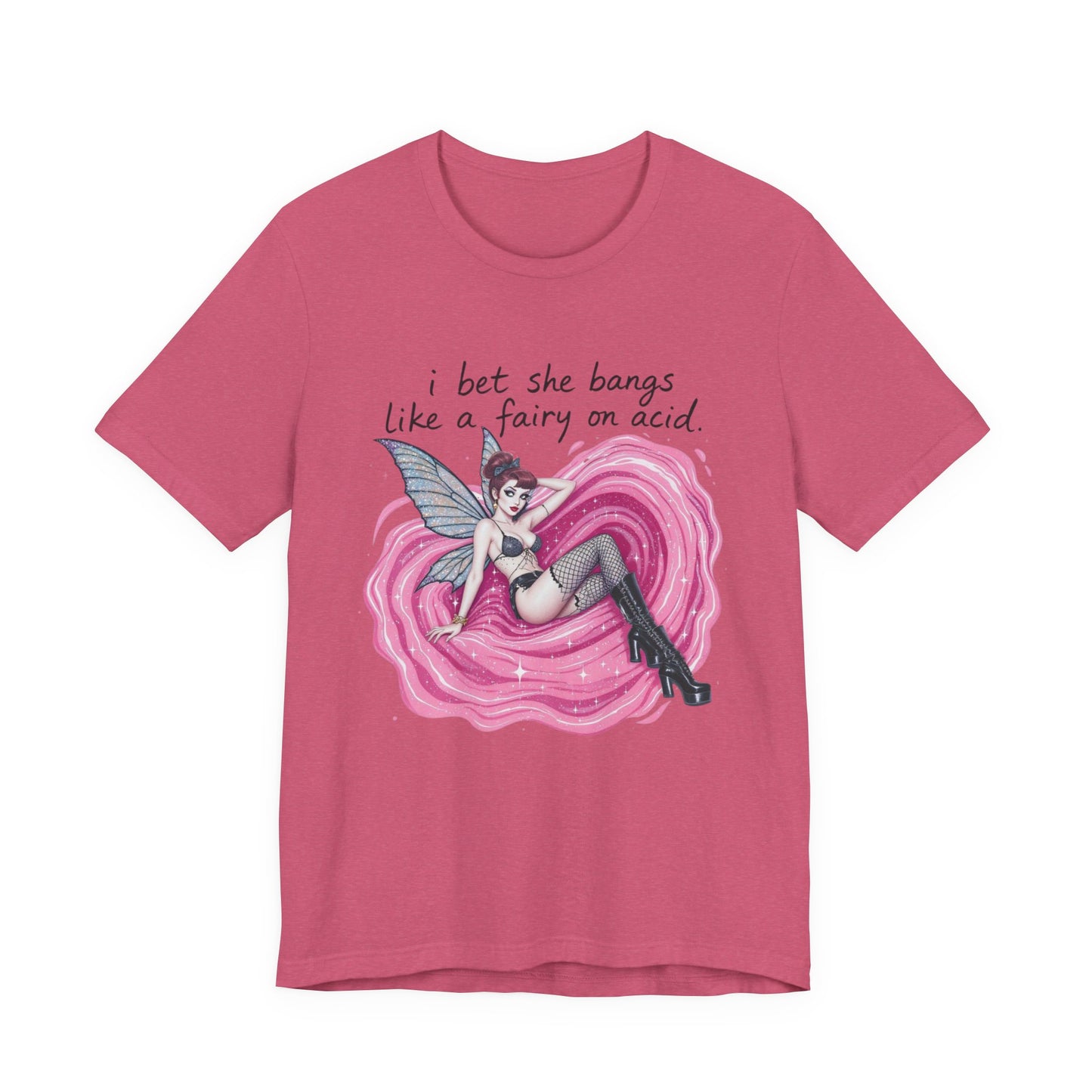 Acid Fairy Tee, Psychedelic Graphic T-Shirt, Unisex Jersey Short Sleeve Tee, Festival Shirt, Hippie Tee, Magical Tee, Rave Tee