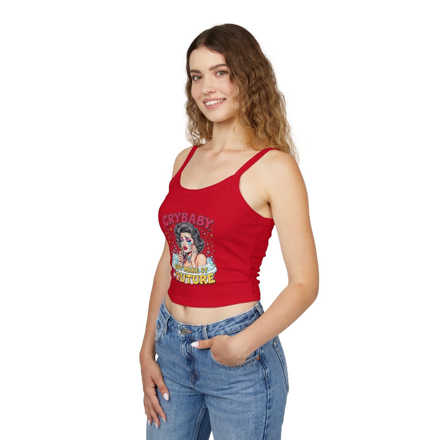 Couture Crybaby Tank Top, Women's Sleeveless Tee, Edgy Grunge Cami, Trendy Fashion Shirt, Cool Streetwear Vest