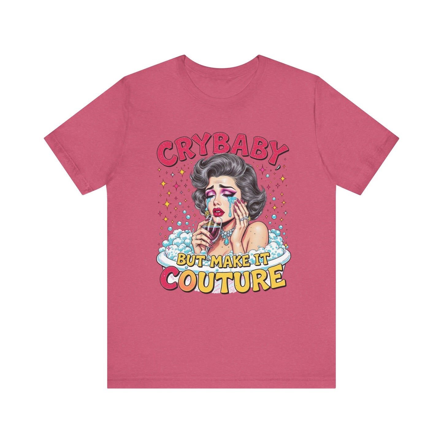 Crybaby Couture Tee - Unisex Jersey Shirt, Trendy Graphic Tee, Casual Wear, Gift for Fashion Lovers, Retro Style Shirt