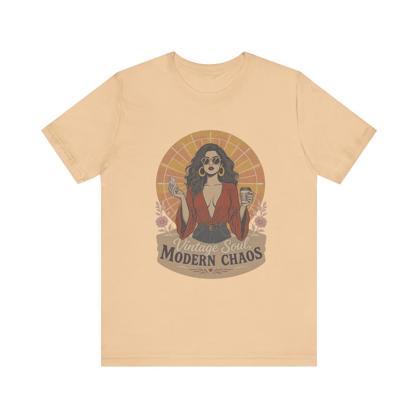 Vintage Soul Tee: Express Your Modern Chaos, Graphic Unisex T-Shirt for Trendsetters, Casual Wear, Gift for Her, Music Lovers