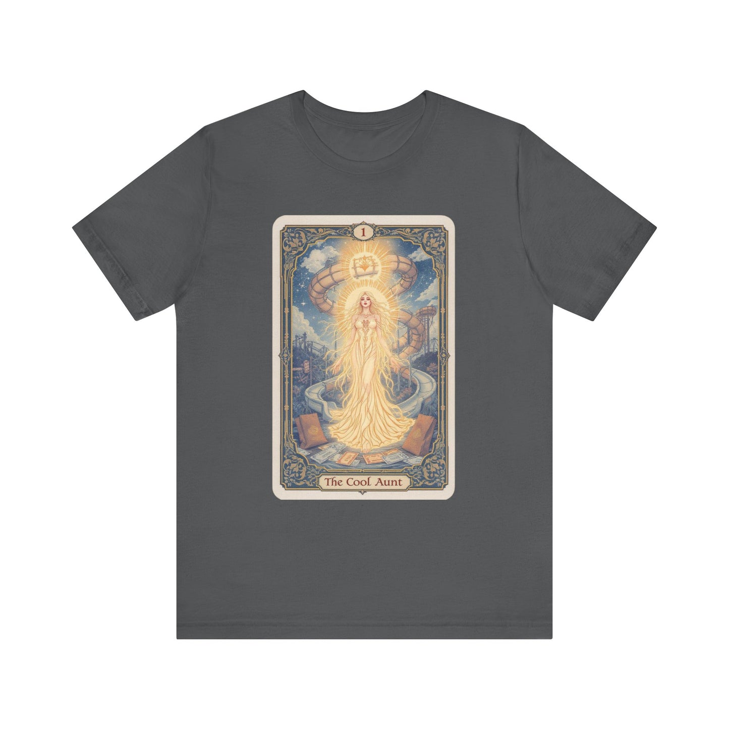 Mystical Tarot Card Tee, Spiritual Shirt, Unisex Graphic Tee, Tarot Lovers Gift, Alternative Fashion Top, Meditation Wear, Cool Aunt