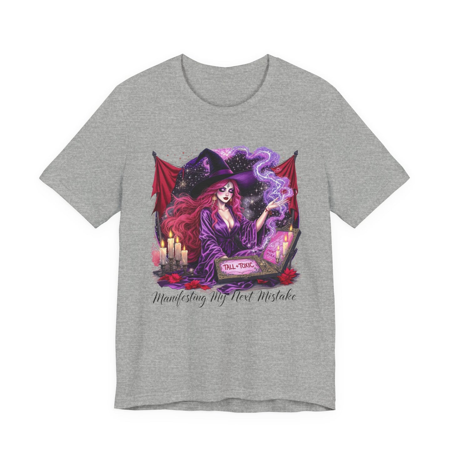 Witchy Manifestation Tee, Unisex Witch T-Shirt, Cute Graphic Tee, Magic Lover Gift, Halloween Shirt, Spiritual Fashion