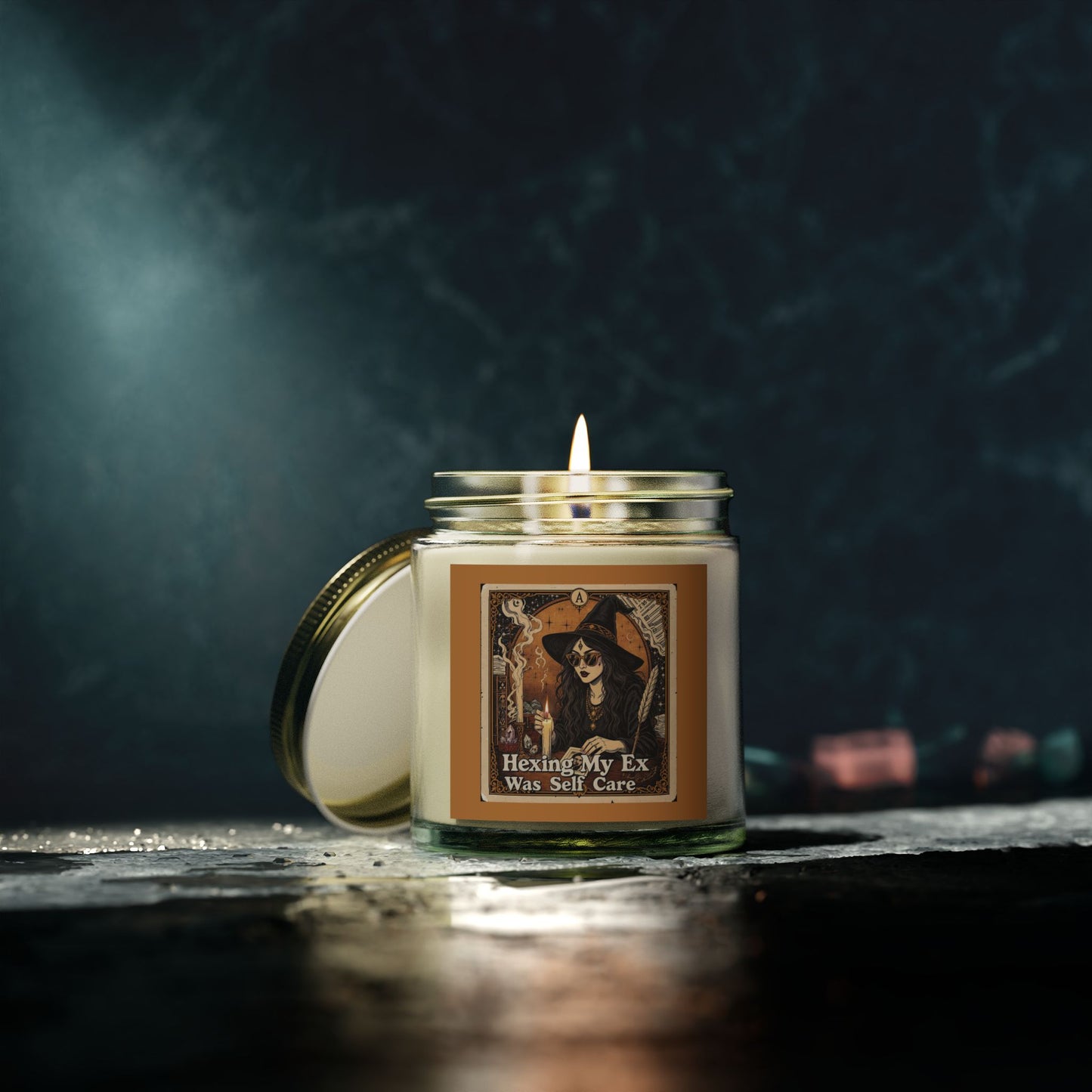 Hexing My Ex Scented Candle, Self Care Gift, Witchy Home Decor, Relaxing Aromatherapy, Cozy Gift for Friends, Halloween Decor