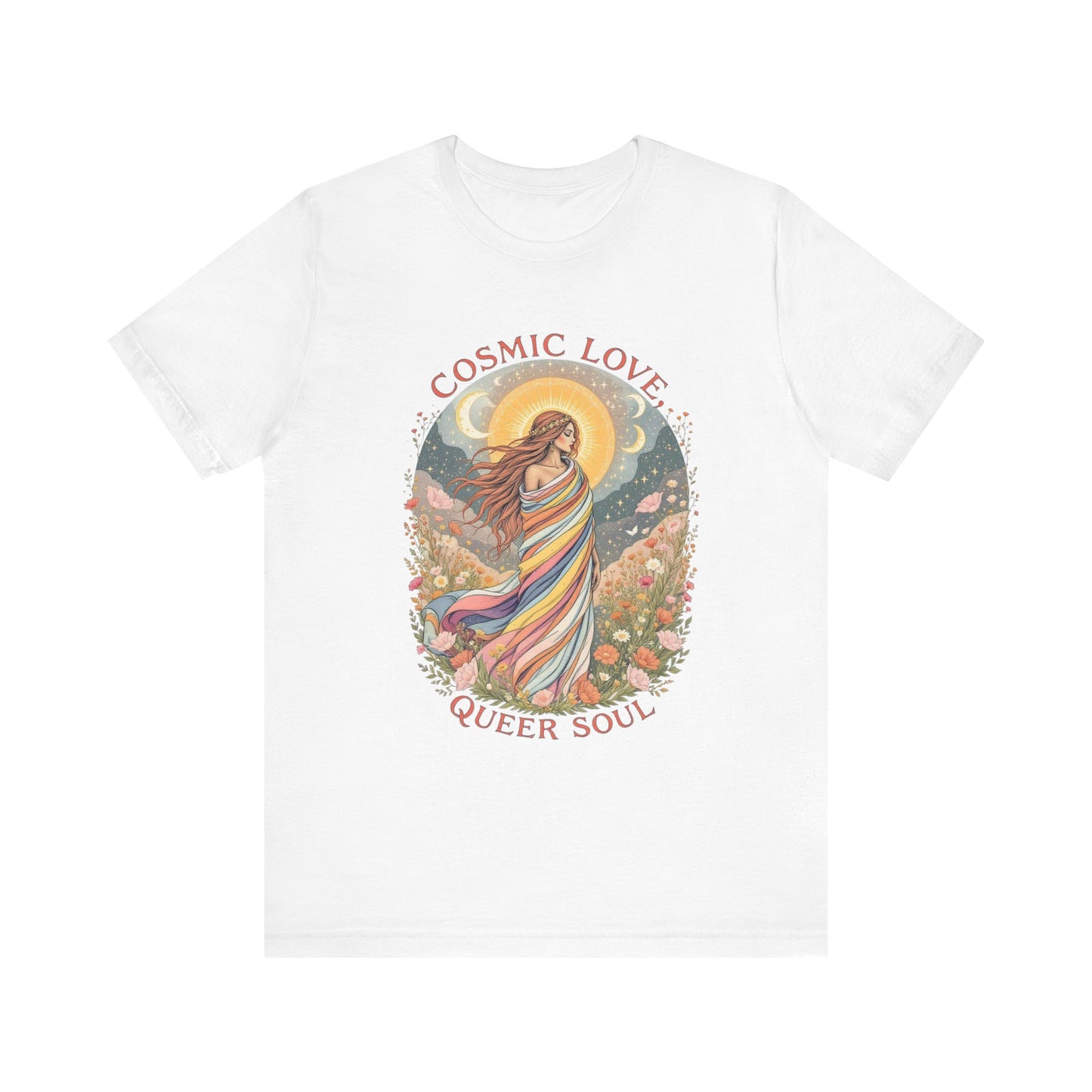 Cosmic Love Queer Soul Tee, Unisex Graphic Shirt, LGBTQ+ Pride T-Shirt, Festival Wear, Casual Summer Tee, Unique Gift Idea