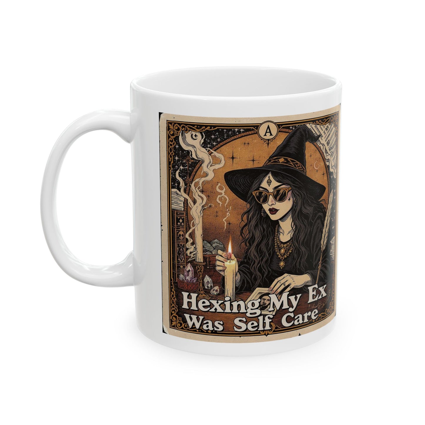 Hexing My Ex Ceramic Mug, Witchy Coffee Cup, Self Care Gift, Halloween Decor, Gift for Her, Unique Witch Mug, Magic Mug