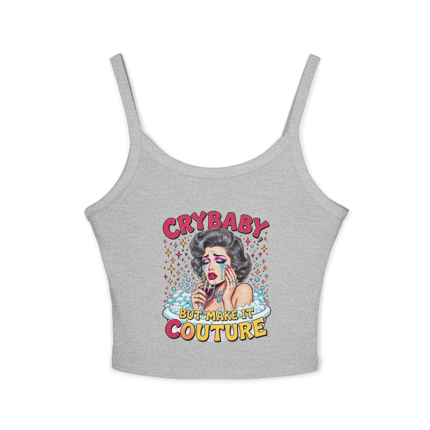 Couture Crybaby Tank Top, Women's Sleeveless Tee, Edgy Grunge Cami, Trendy Fashion Shirt, Cool Streetwear Vest