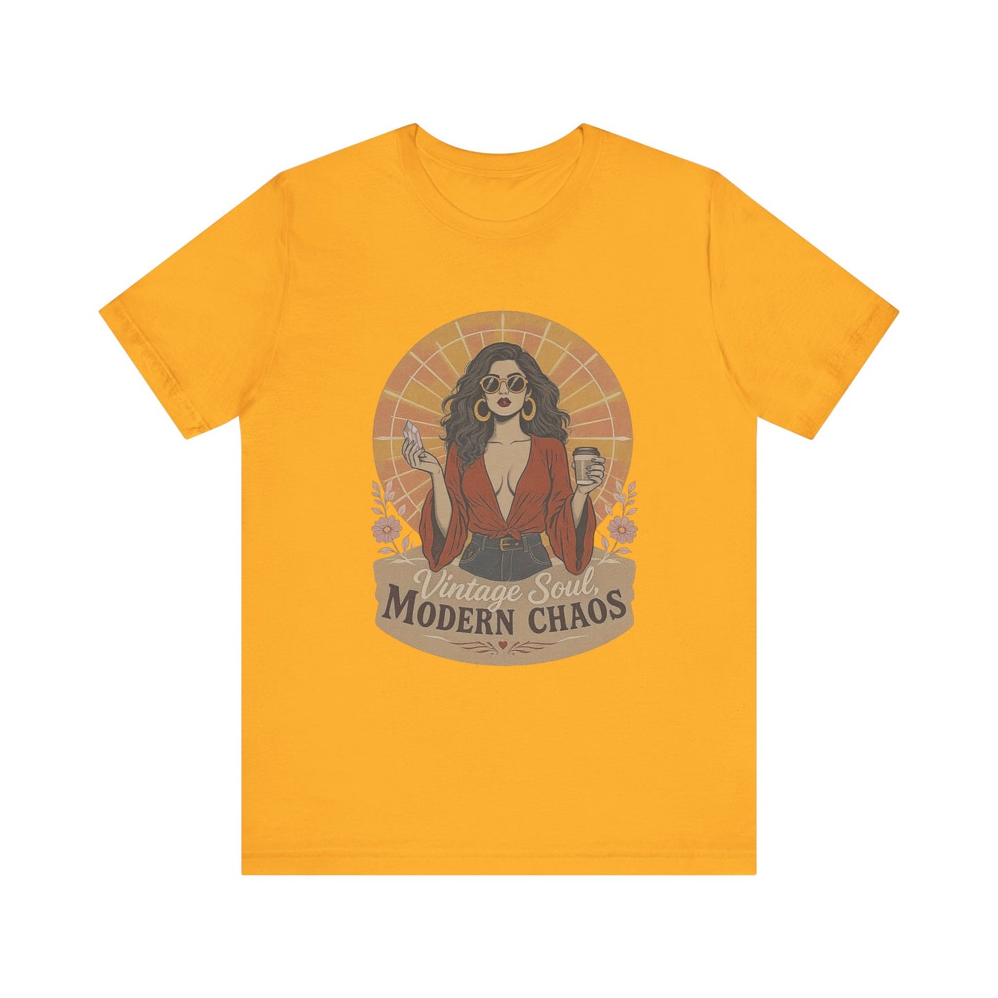 Vintage Soul Tee: Express Your Modern Chaos, Graphic Unisex T-Shirt for Trendsetters, Casual Wear, Gift for Her, Music Lovers
