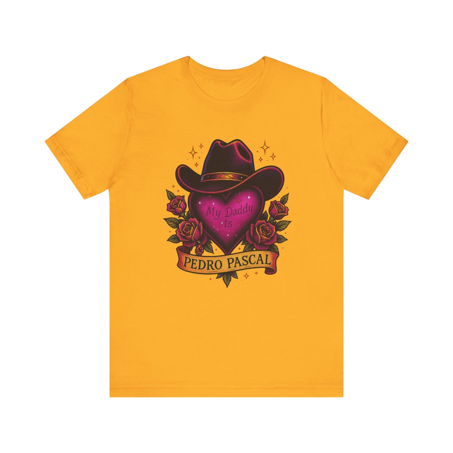 Pedro Pascal Cowboy Heart Tee, Unisex T-Shirt, Perfect Gift for Fans, Casual Wear, Valentine's Day Apparel