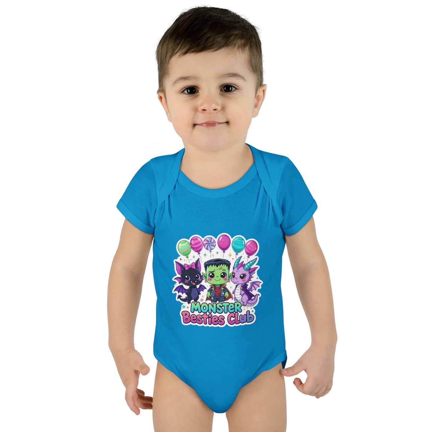 Adorable Monster Themed Baby Bodysuit