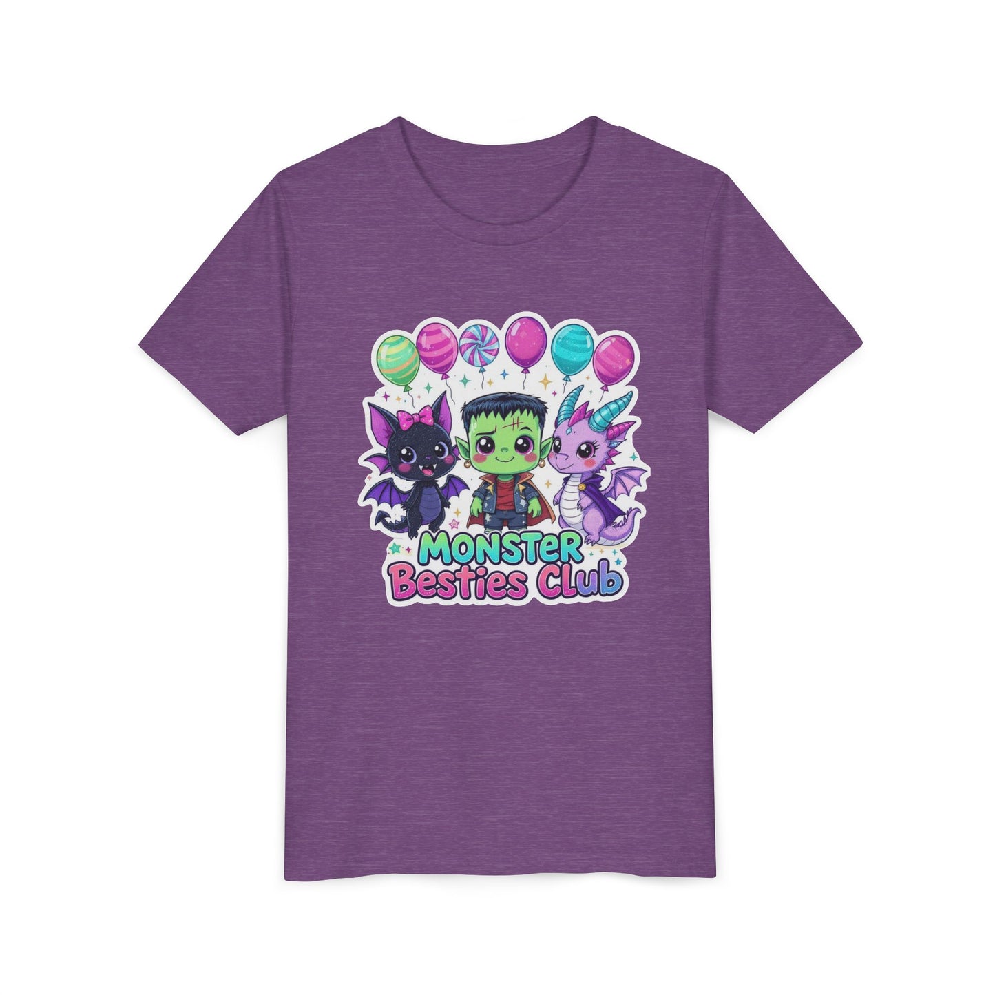Monster Besties Club Halloween Tee, Kids Shirt, Children's Costume, Spooky Friends Graphic Top, Scary Creatures T-Shirt