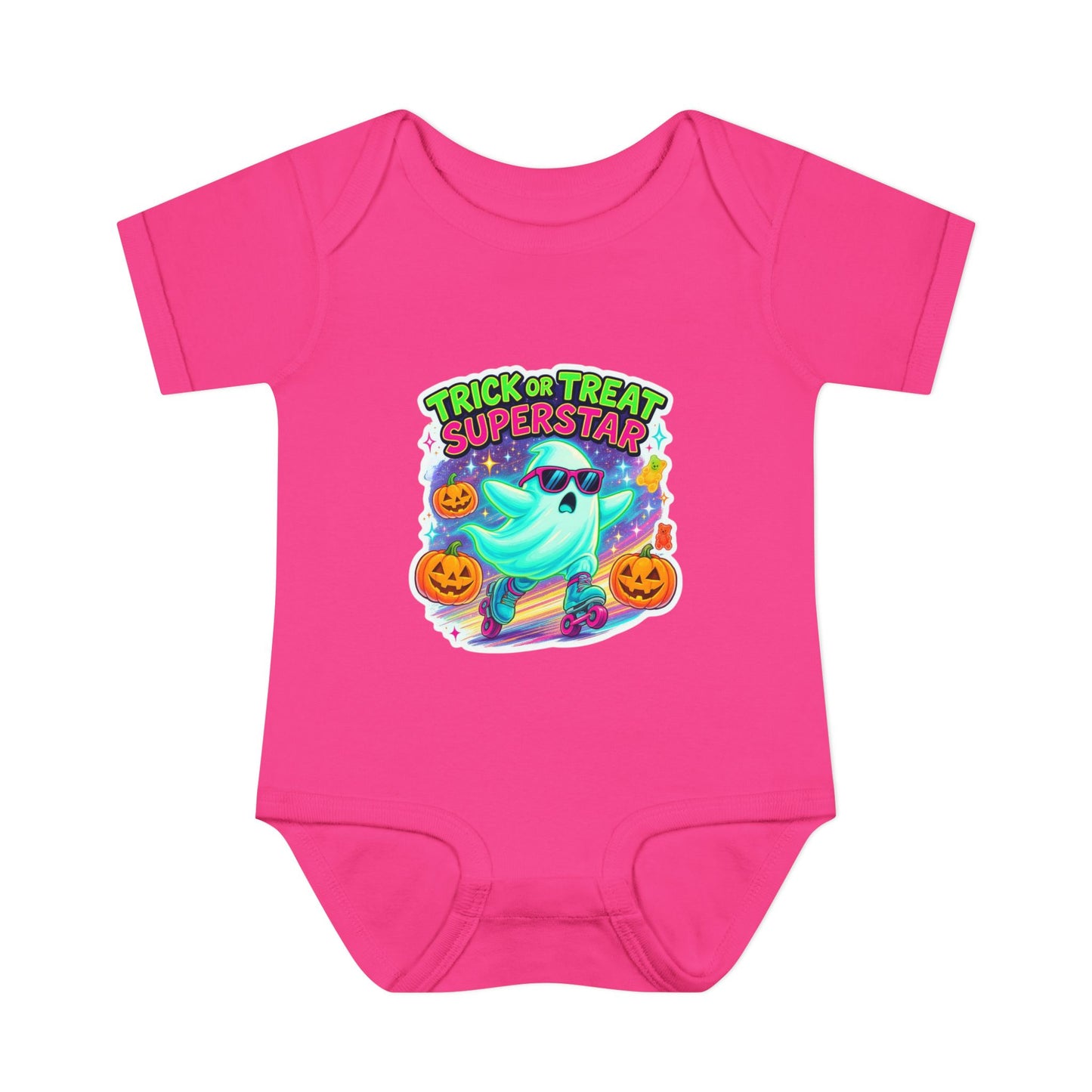 Trick or Treat Ghost Baby Bodysuit, Halloween Infant Onesie, Cute Baby Costume, Halloween Gift, Baby Superhero Outfit