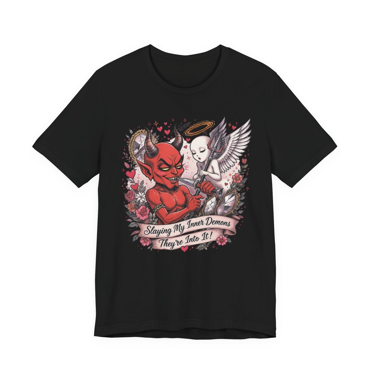 Devilish Delight Graphic Tee, Unisex T-shirt, Casual Wear, Unique Gift, Trendy Fashion Statement, Everyday Use, Occasional Wear