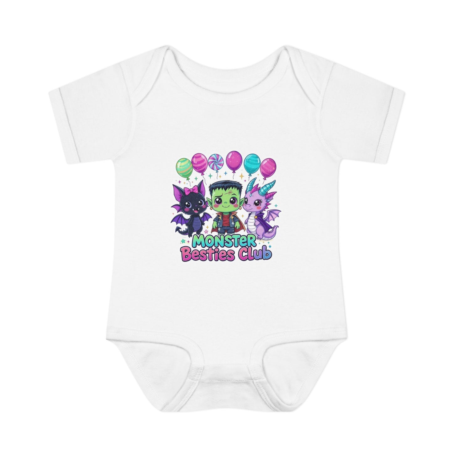 Adorable Monster Themed Baby Bodysuit