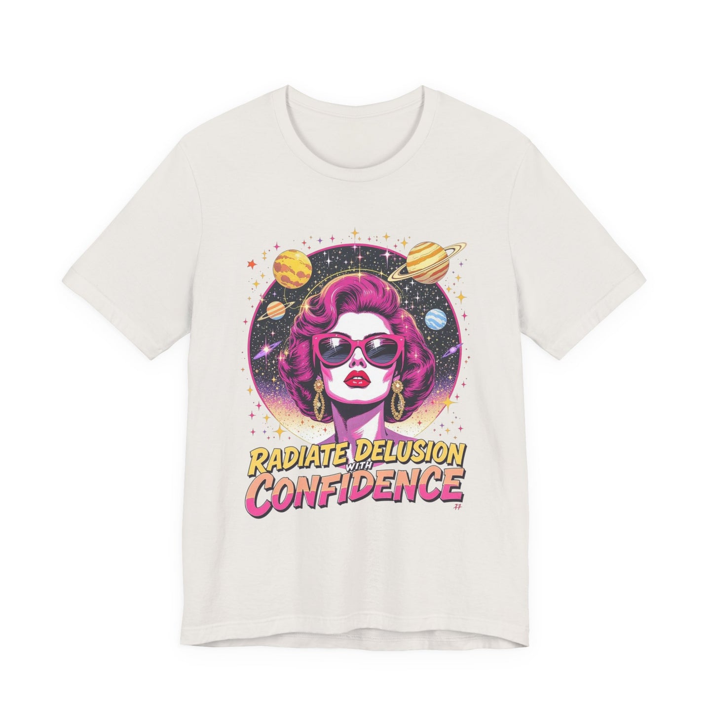 Radiate Confidence Tee - Unisex Jersey Short Sleeve T-Shirt, Vintage Style, Gift for Her, Fashion Statement, Casual Wear, Confidence Quote