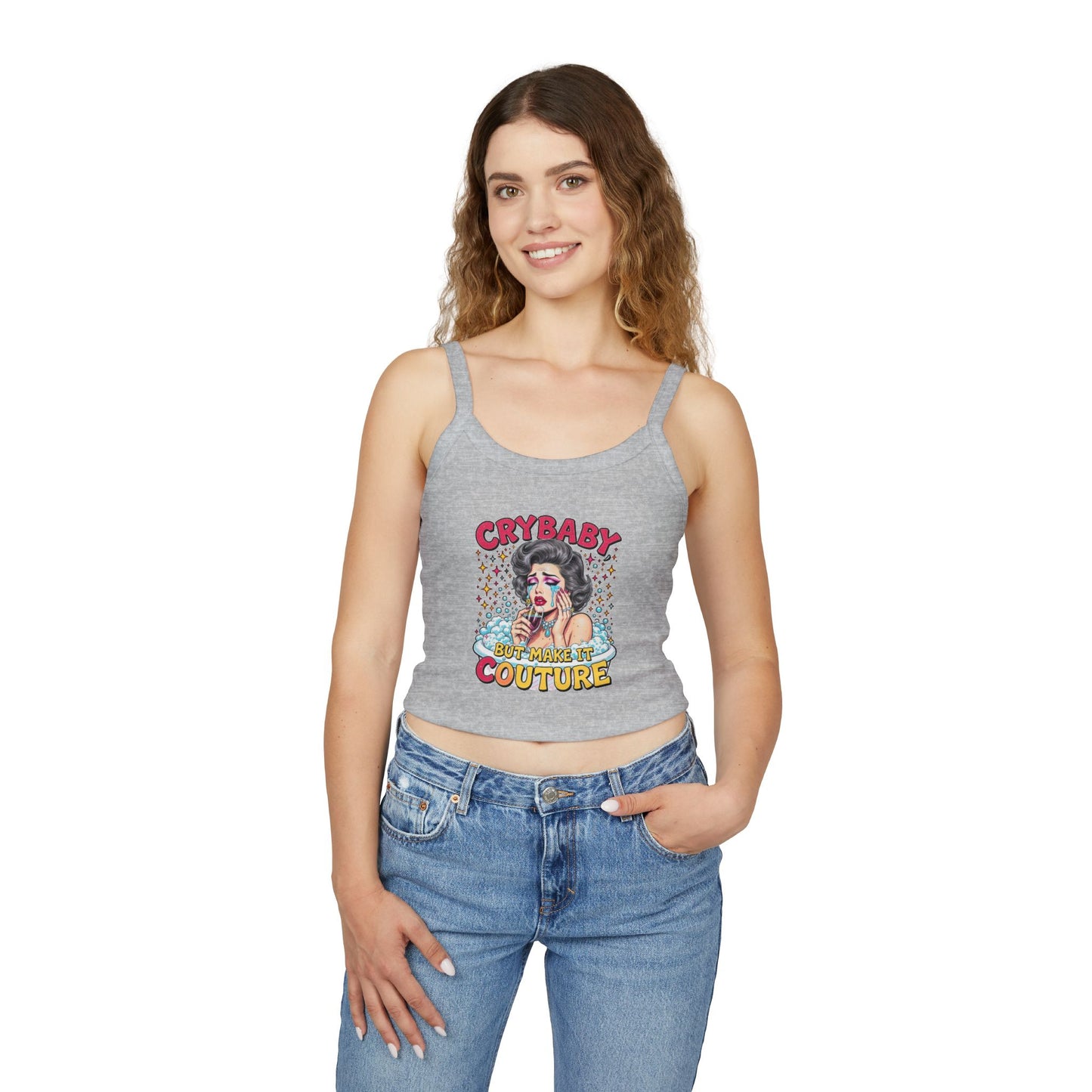Couture Crybaby Tank Top, Women's Sleeveless Tee, Edgy Grunge Cami, Trendy Fashion Shirt, Cool Streetwear Vest