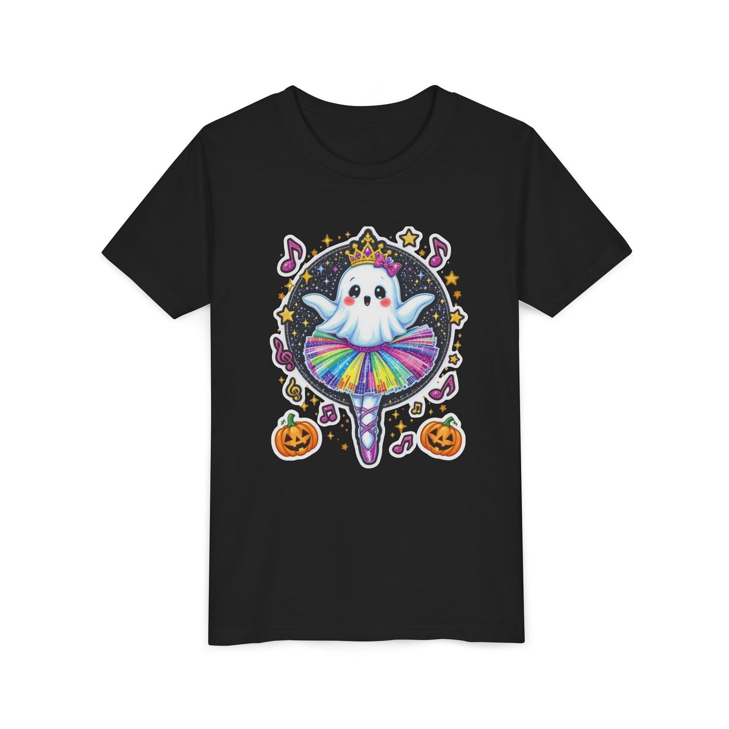 Ghost Ballerina Youth Tee, Cute Halloween Kids Shirt, Spooky Dancing Girl T-Shirt, Scary Toddler Top, Children's Clothing, Haunted Ballet