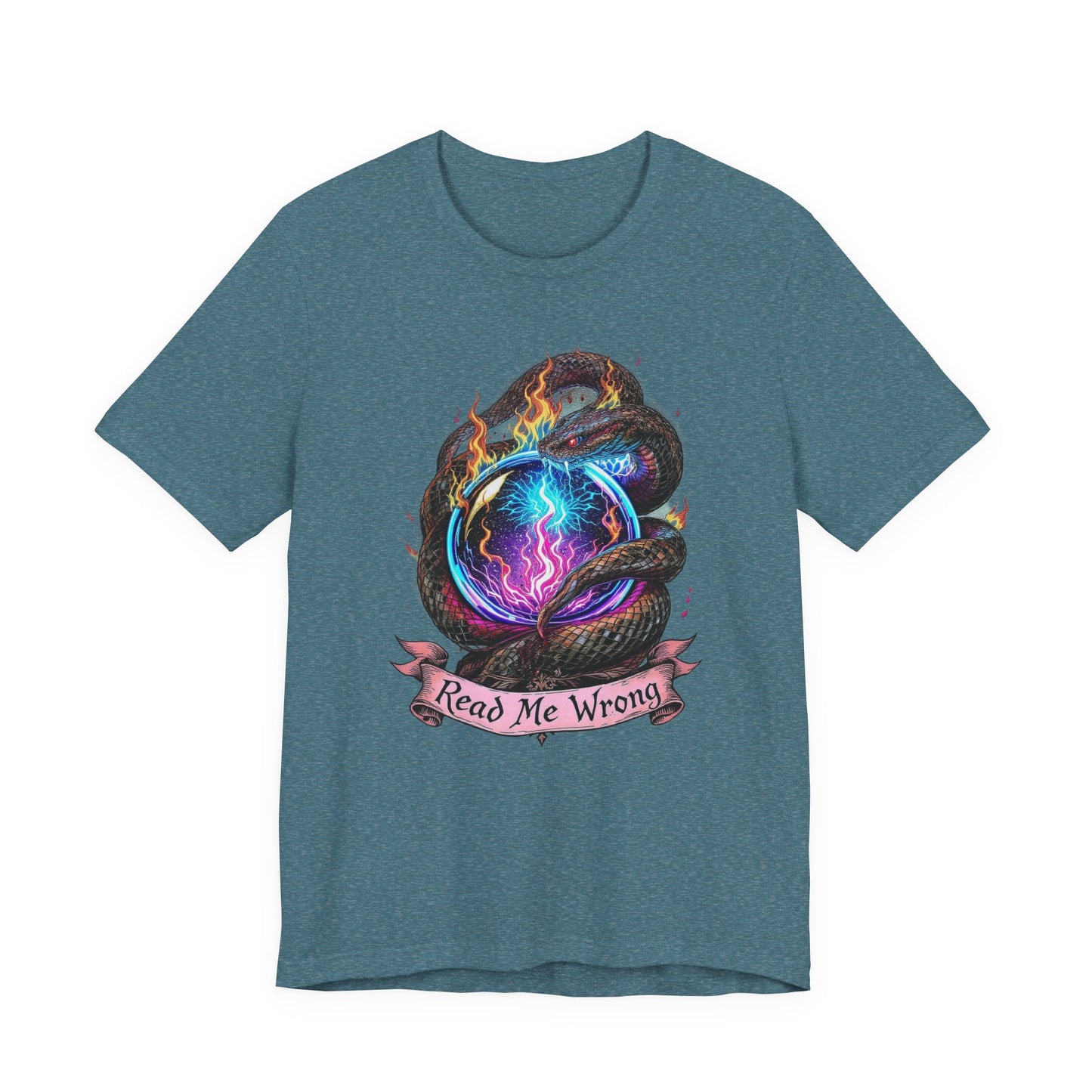 Mystical Short Sleeve Tee, Reading Humor Shirt, Fantasy Graphic T-Shirt, Gift for Book Lovers, Unique Casual Wear, Unisex Apparel