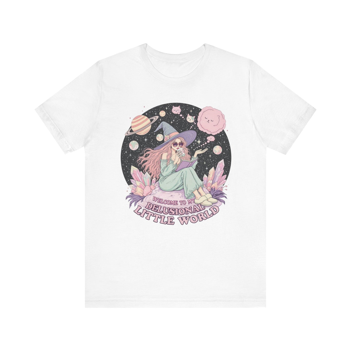 Whimsical Graphic Tee for Dreamers, Delusional Little World Shirt, Cute Trendy T-Shirt, Gift for Her, Fantasy-Inspired Apparel