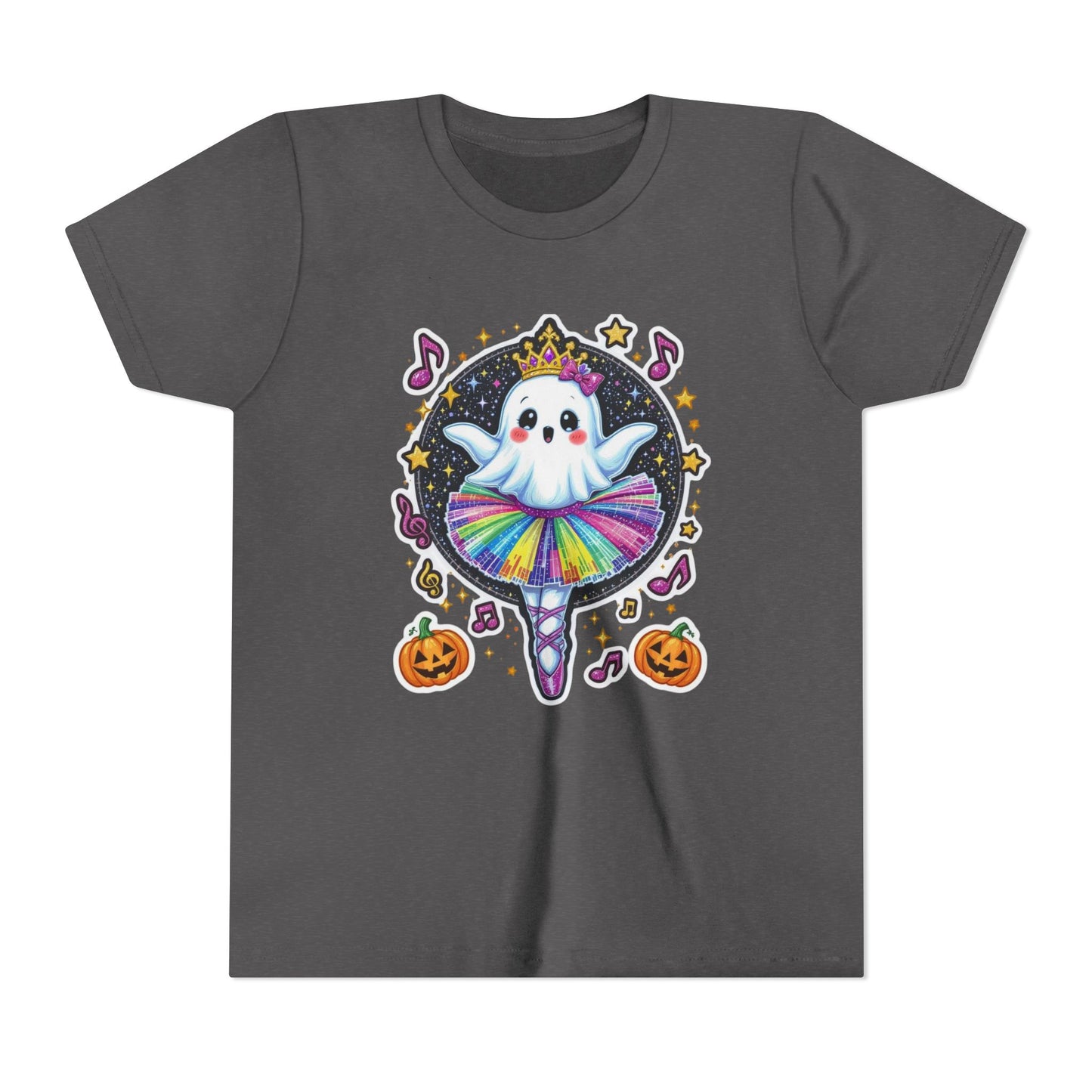 Ghost Ballerina Youth Tee, Cute Halloween Kids Shirt, Spooky Dancing Girl T-Shirt, Scary Toddler Top, Children's Clothing, Haunted Ballet